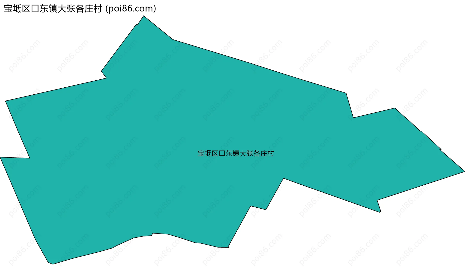 宝坻区口东镇大张各庄村边界地图