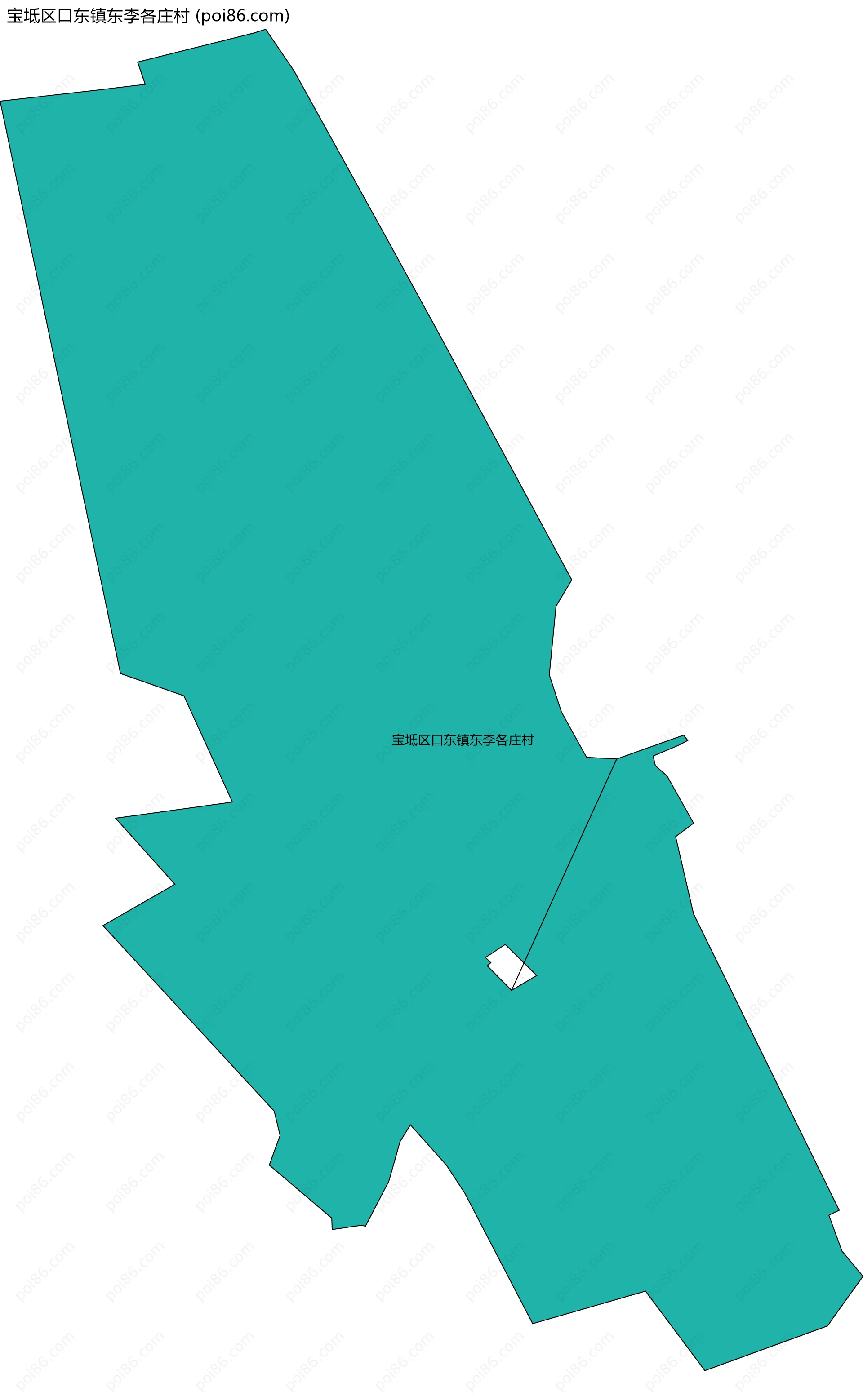 宝坻区口东镇东李各庄村边界地图