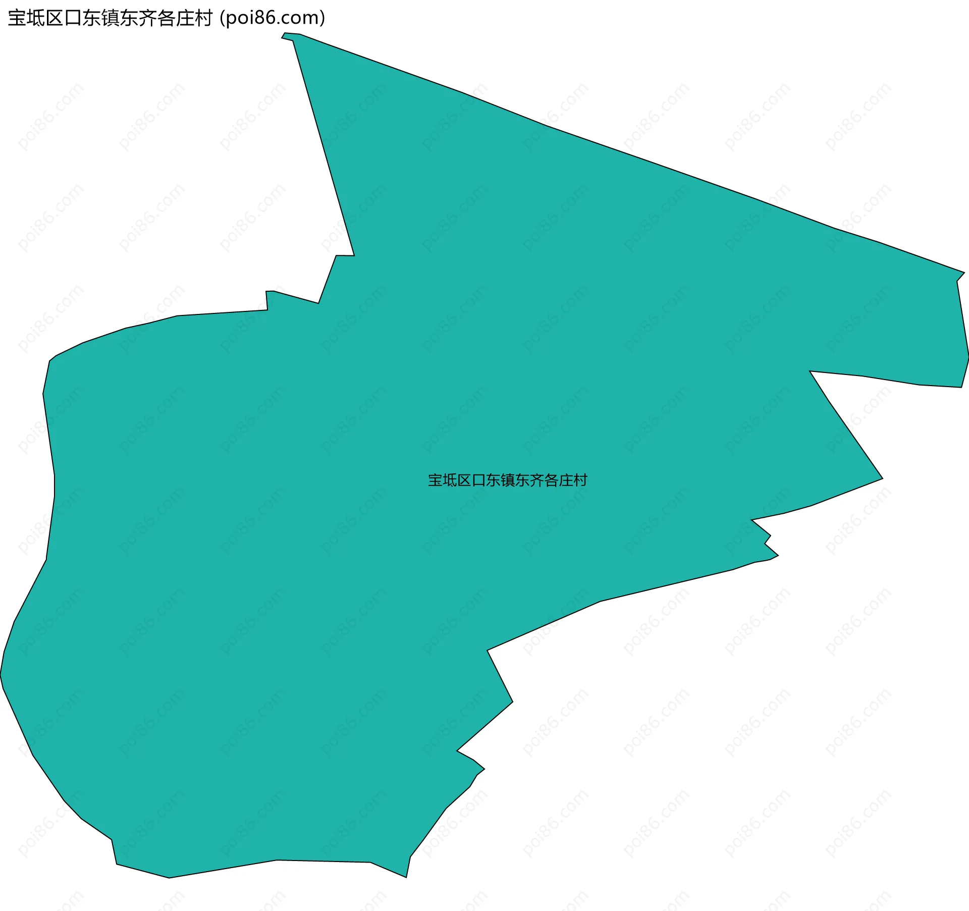 宝坻区口东镇东齐各庄村边界地图