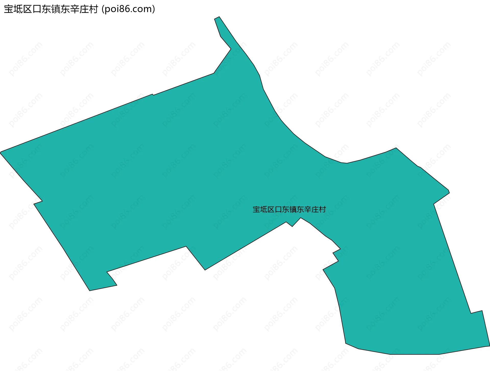 宝坻区口东镇东辛庄村边界地图