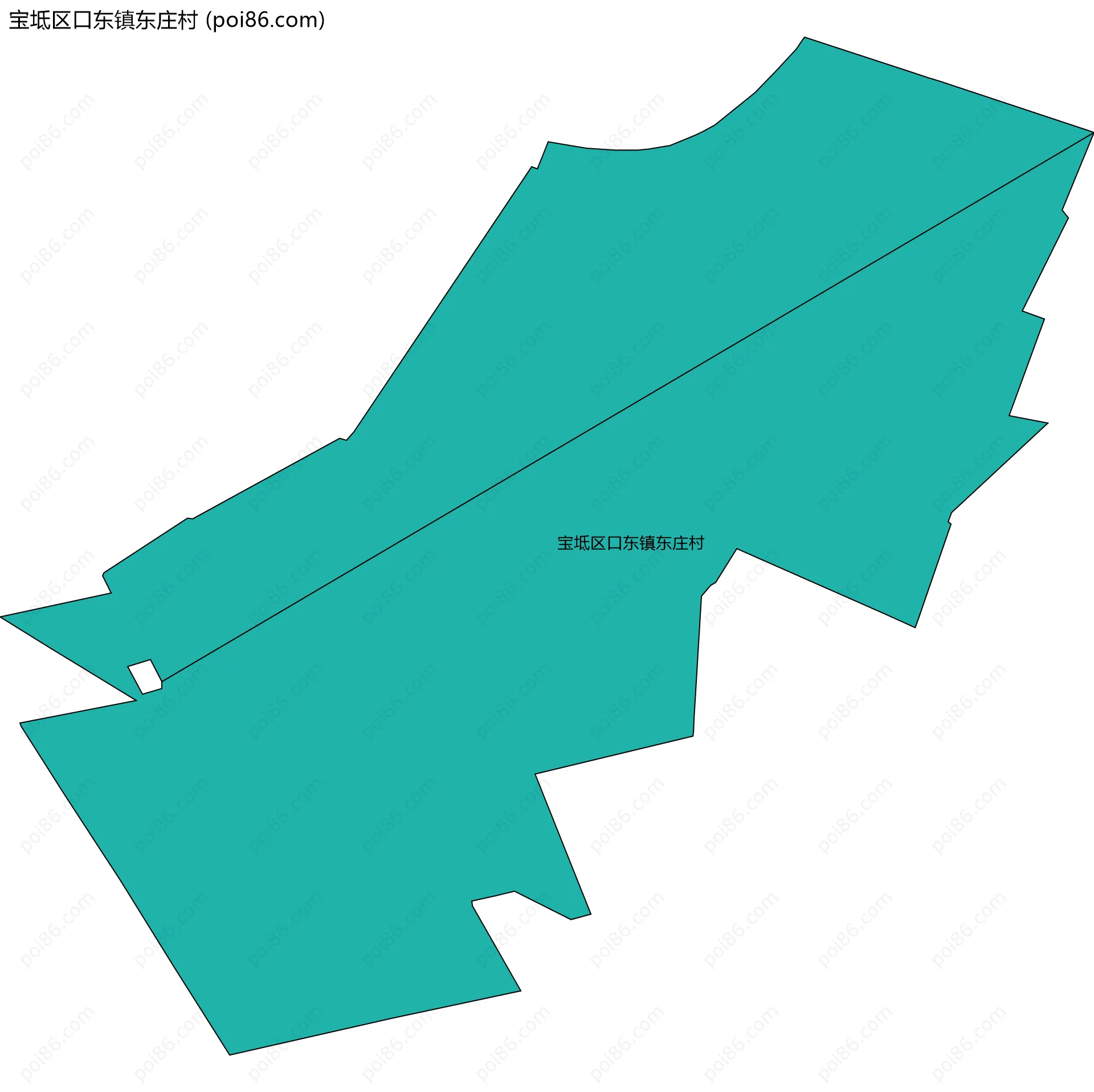 宝坻区口东镇东庄村边界地图