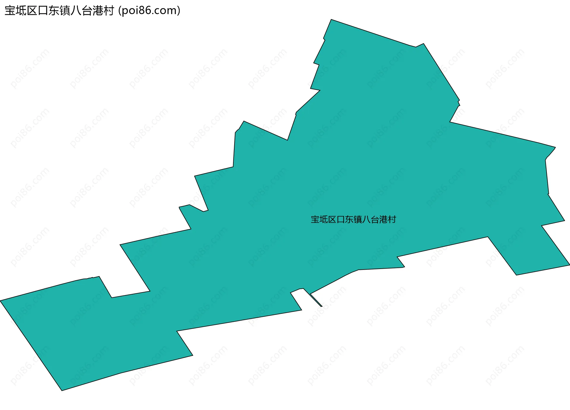宝坻区口东镇八台港村边界地图
