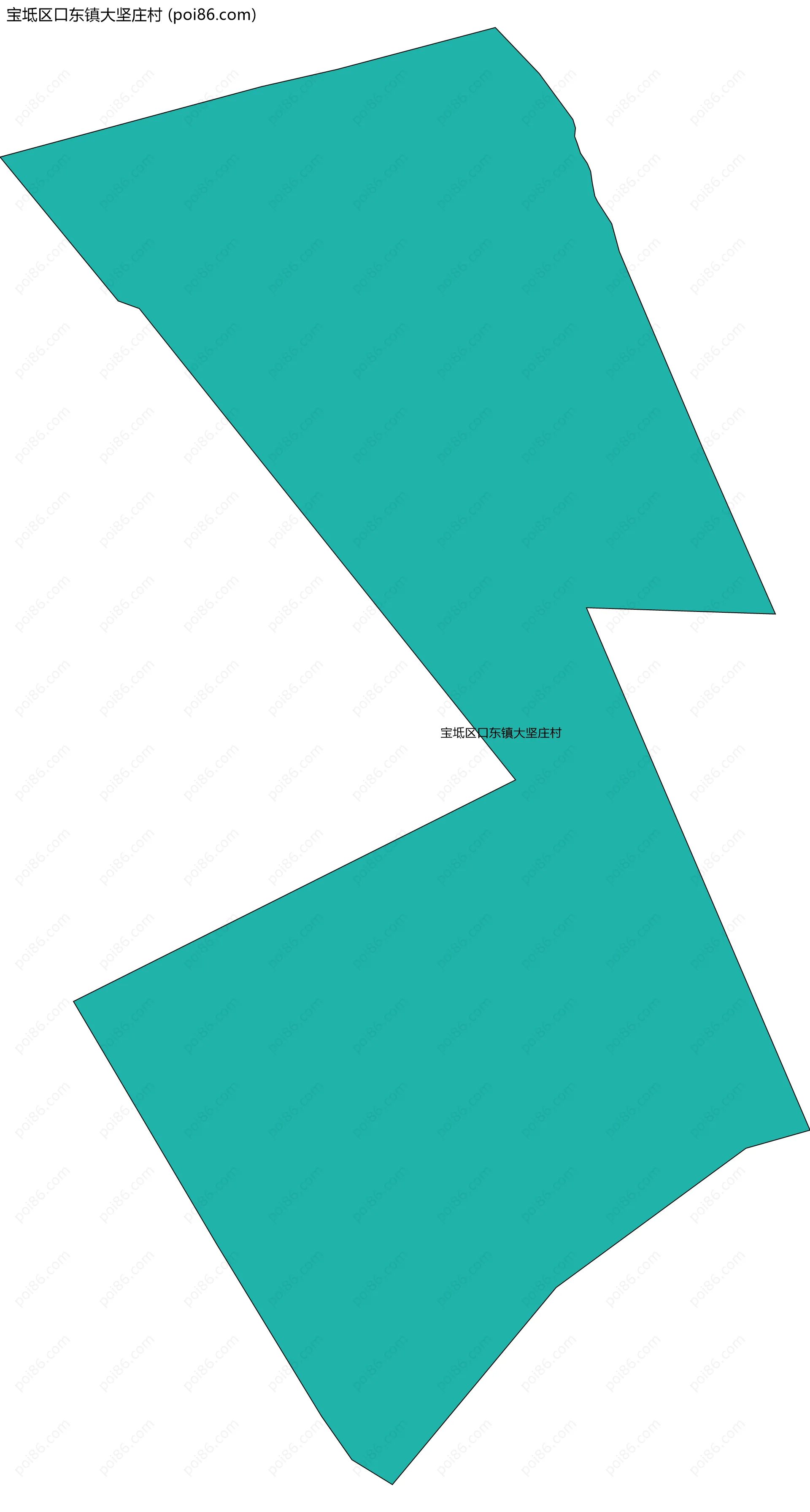 宝坻区口东镇大坚庄村边界地图