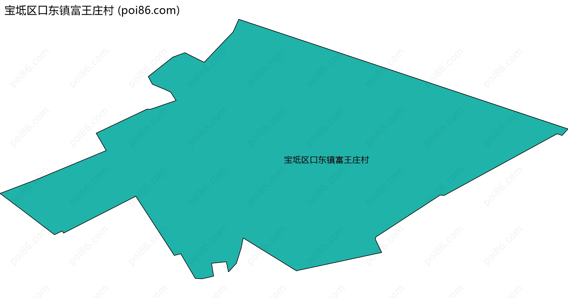 宝坻区口东镇富王庄村边界地图