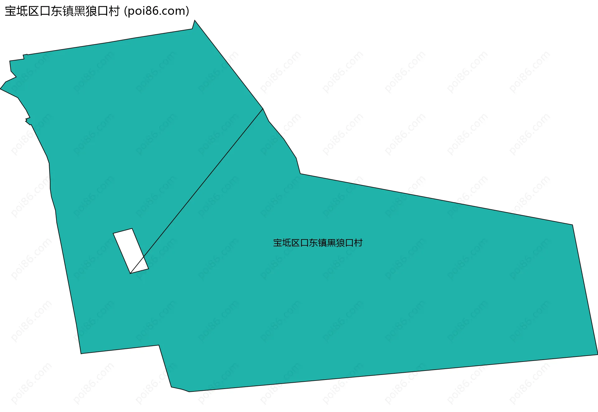 宝坻区口东镇黑狼口村边界地图