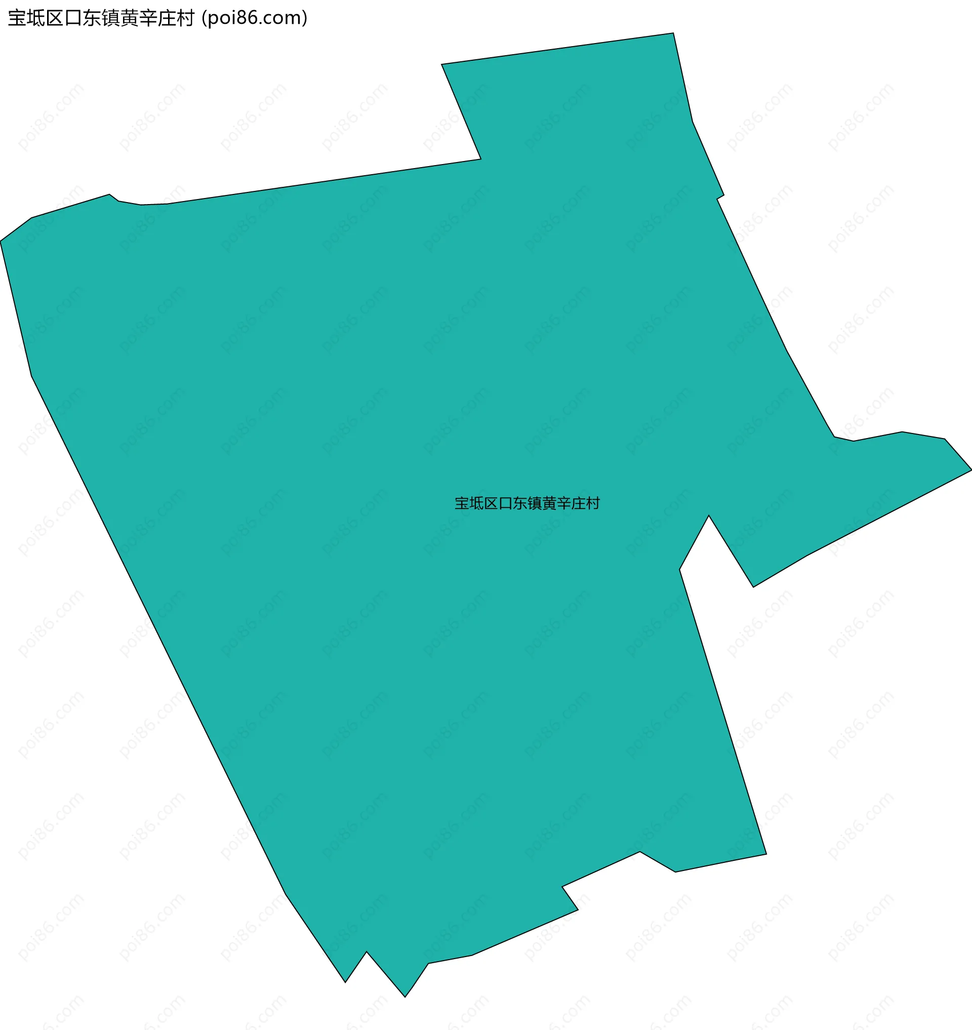 宝坻区口东镇黄辛庄村边界地图