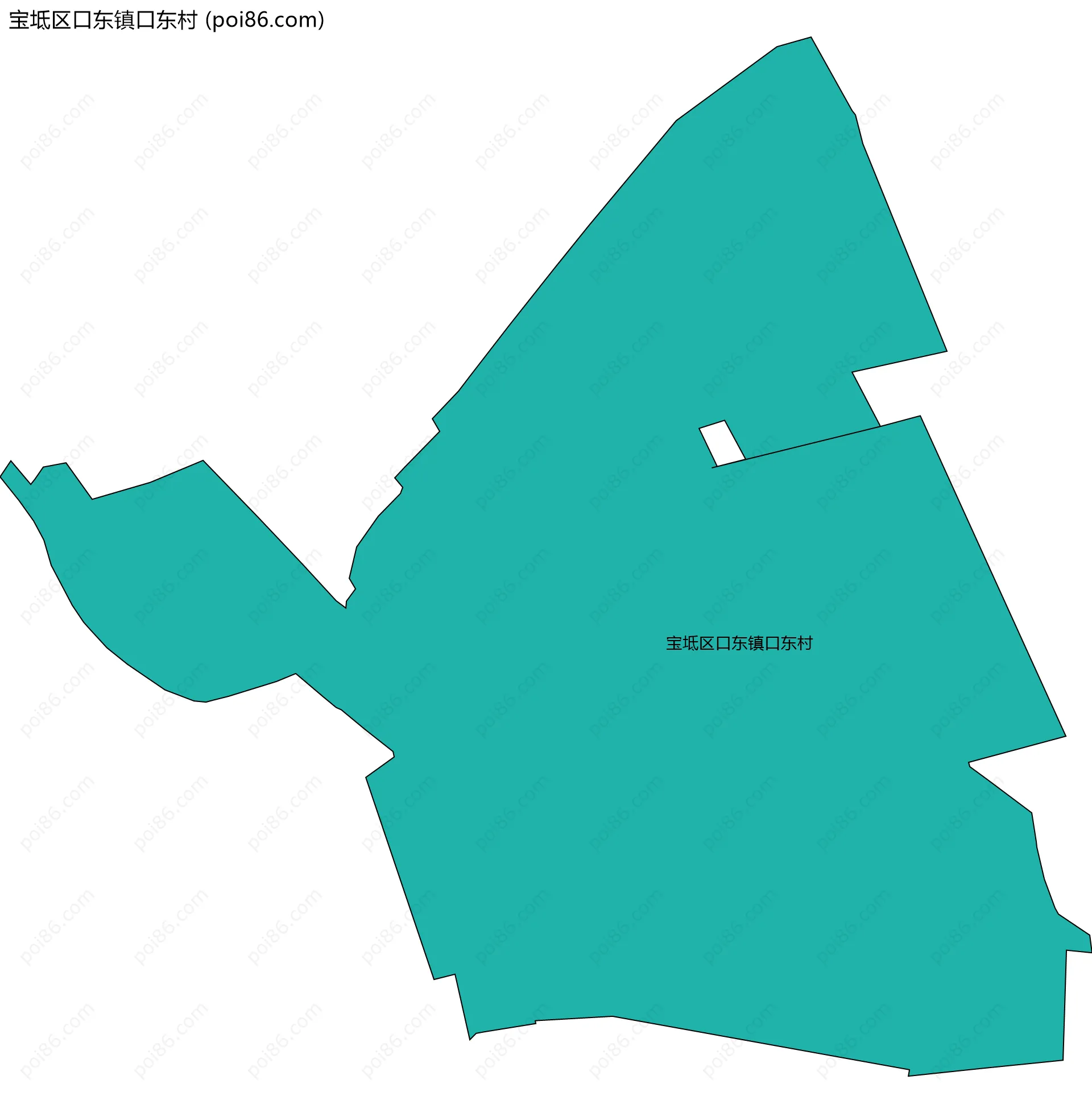 宝坻区口东镇口东村边界地图