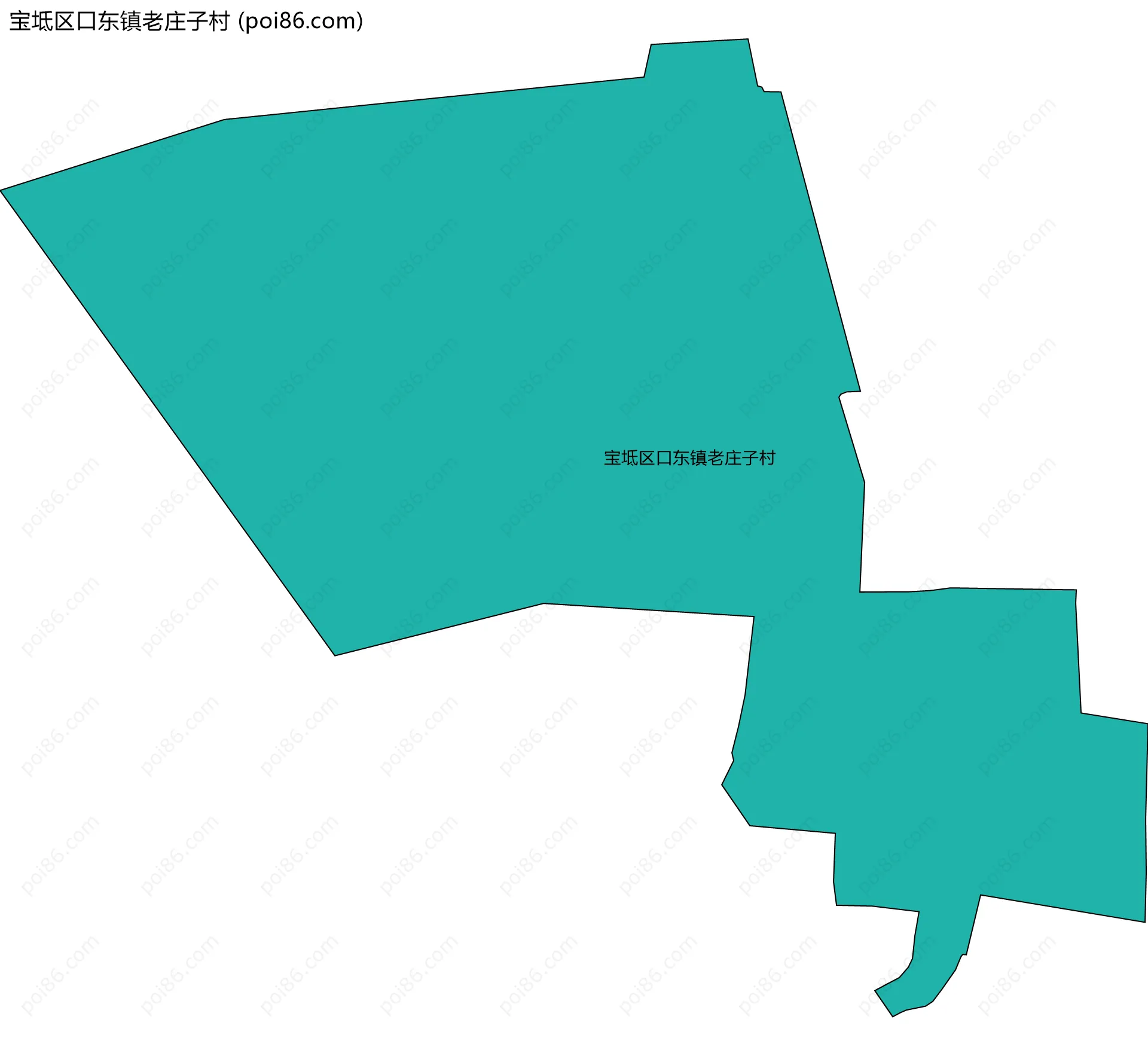 宝坻区口东镇老庄子村边界地图