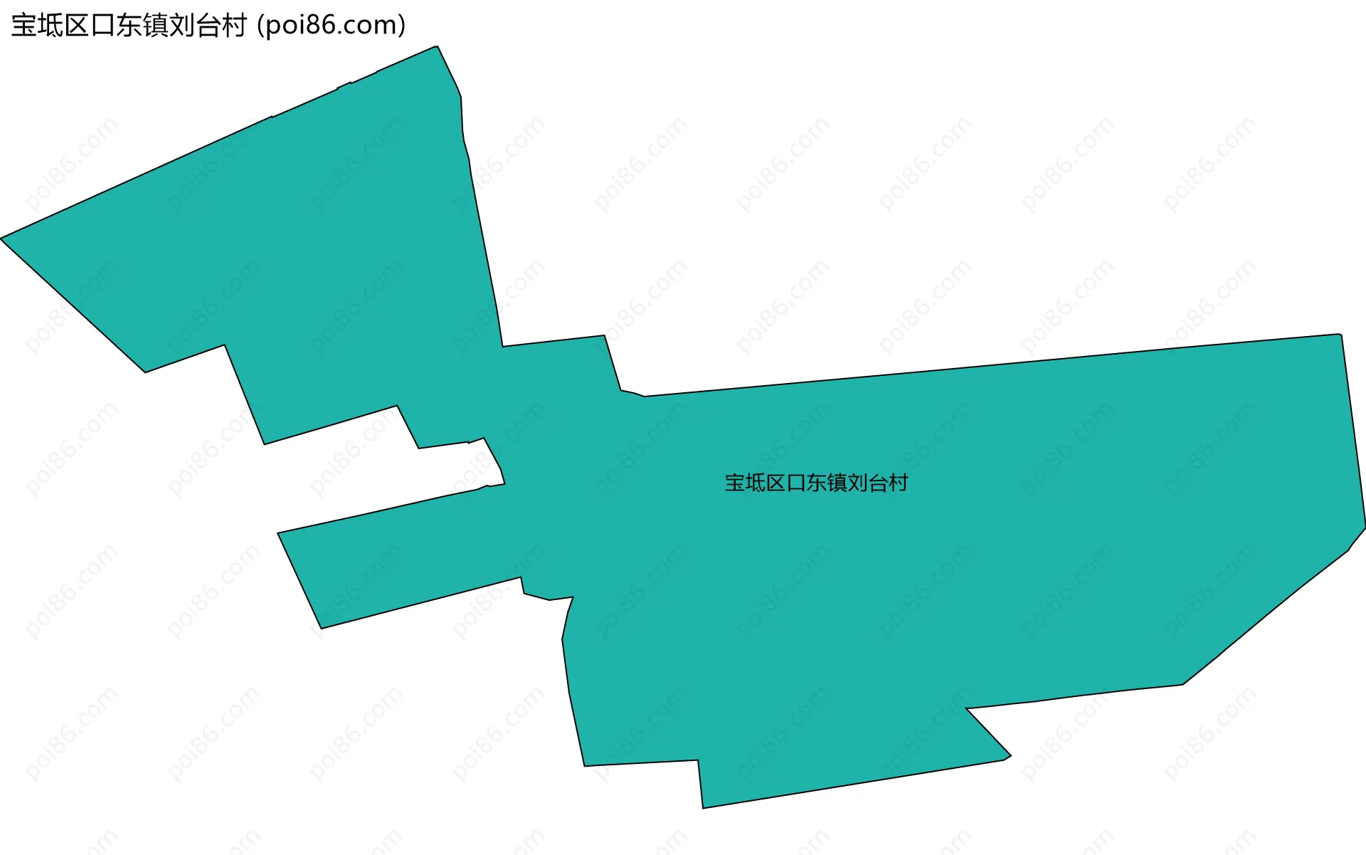 宝坻区口东镇刘台村边界地图