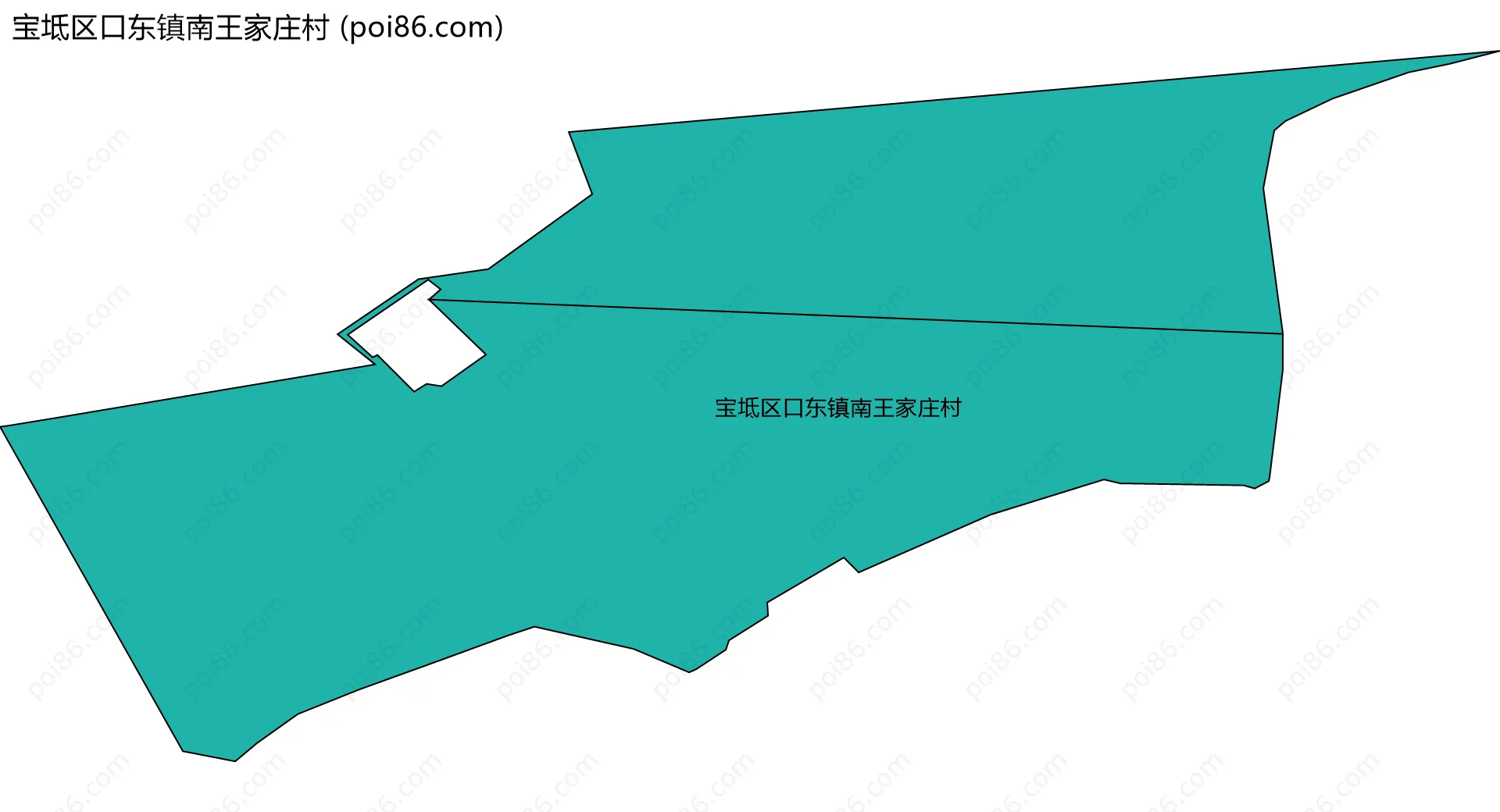 宝坻区口东镇南王家庄村边界地图