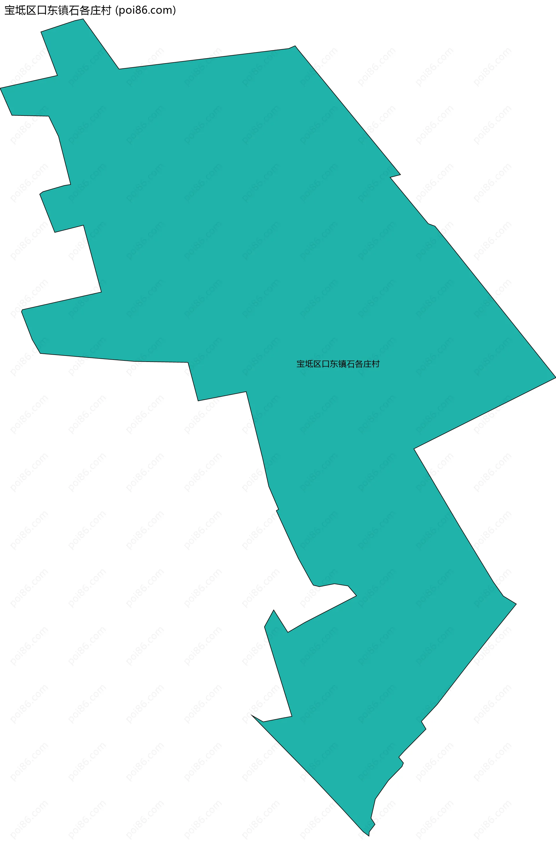 宝坻区口东镇石各庄村边界地图