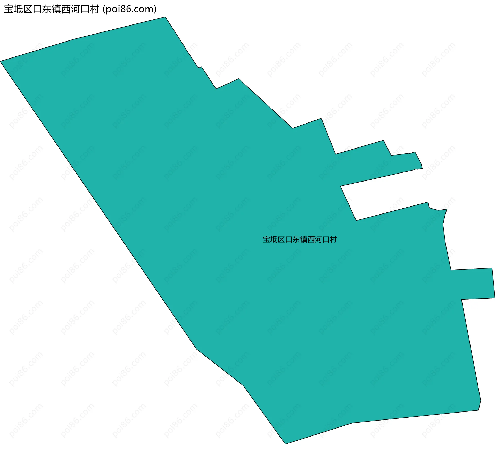 宝坻区口东镇西河口村边界地图