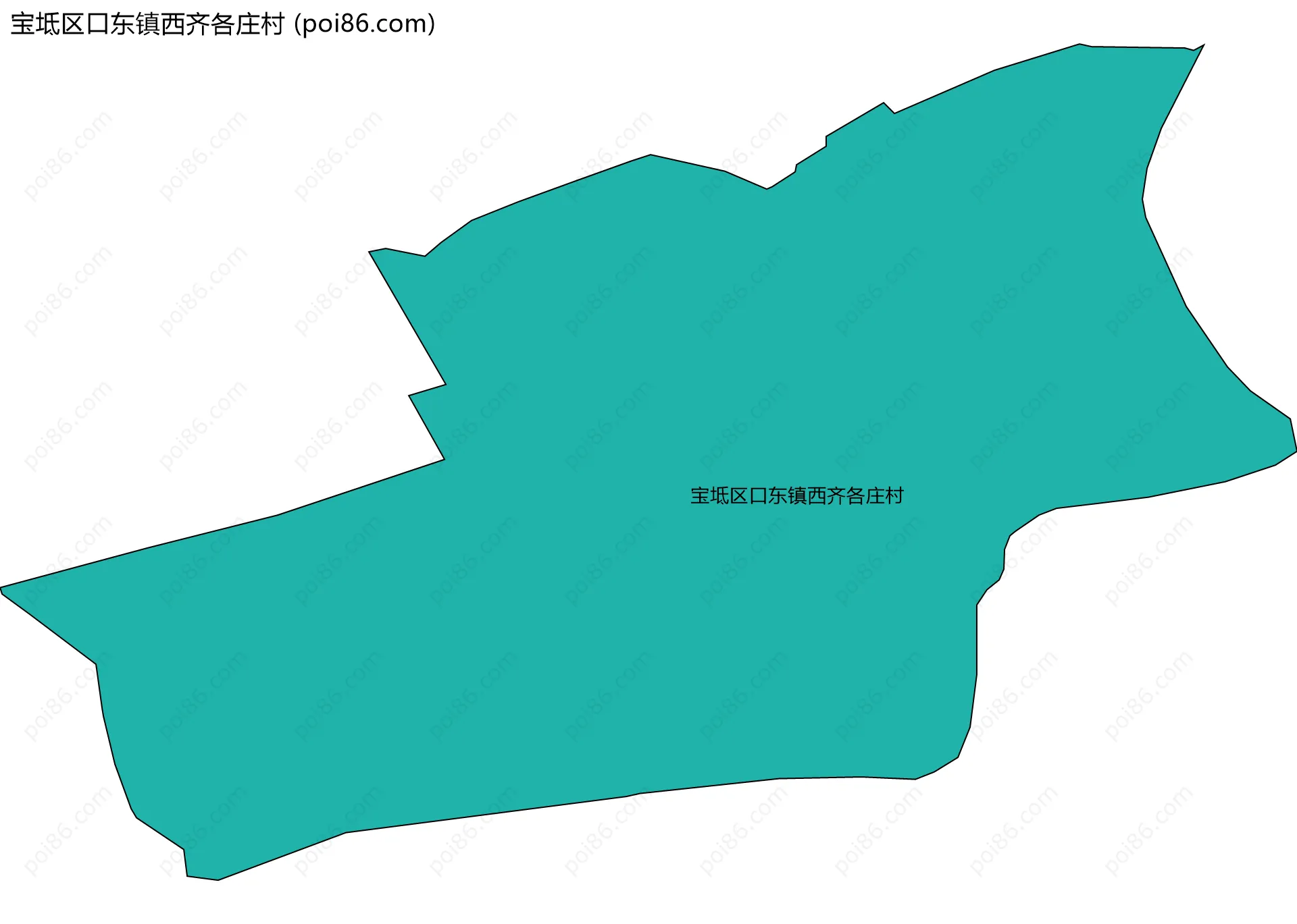 宝坻区口东镇西齐各庄村边界地图