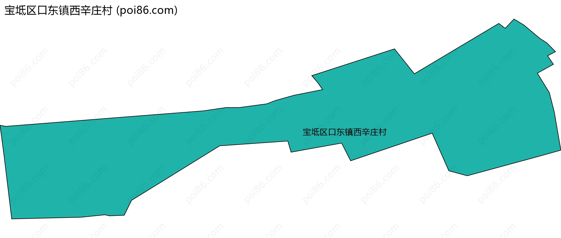 宝坻区口东镇西辛庄村边界地图