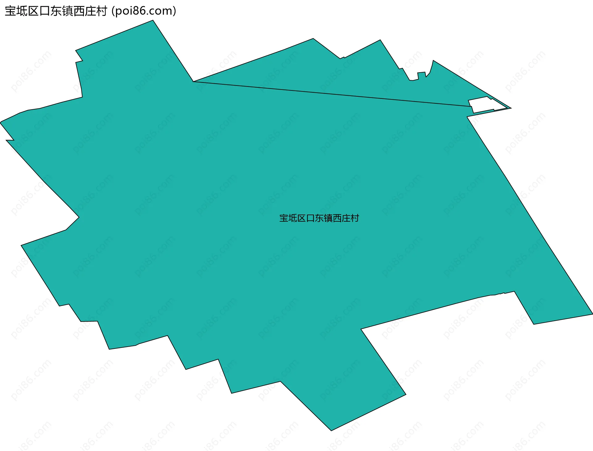 宝坻区口东镇西庄村边界地图