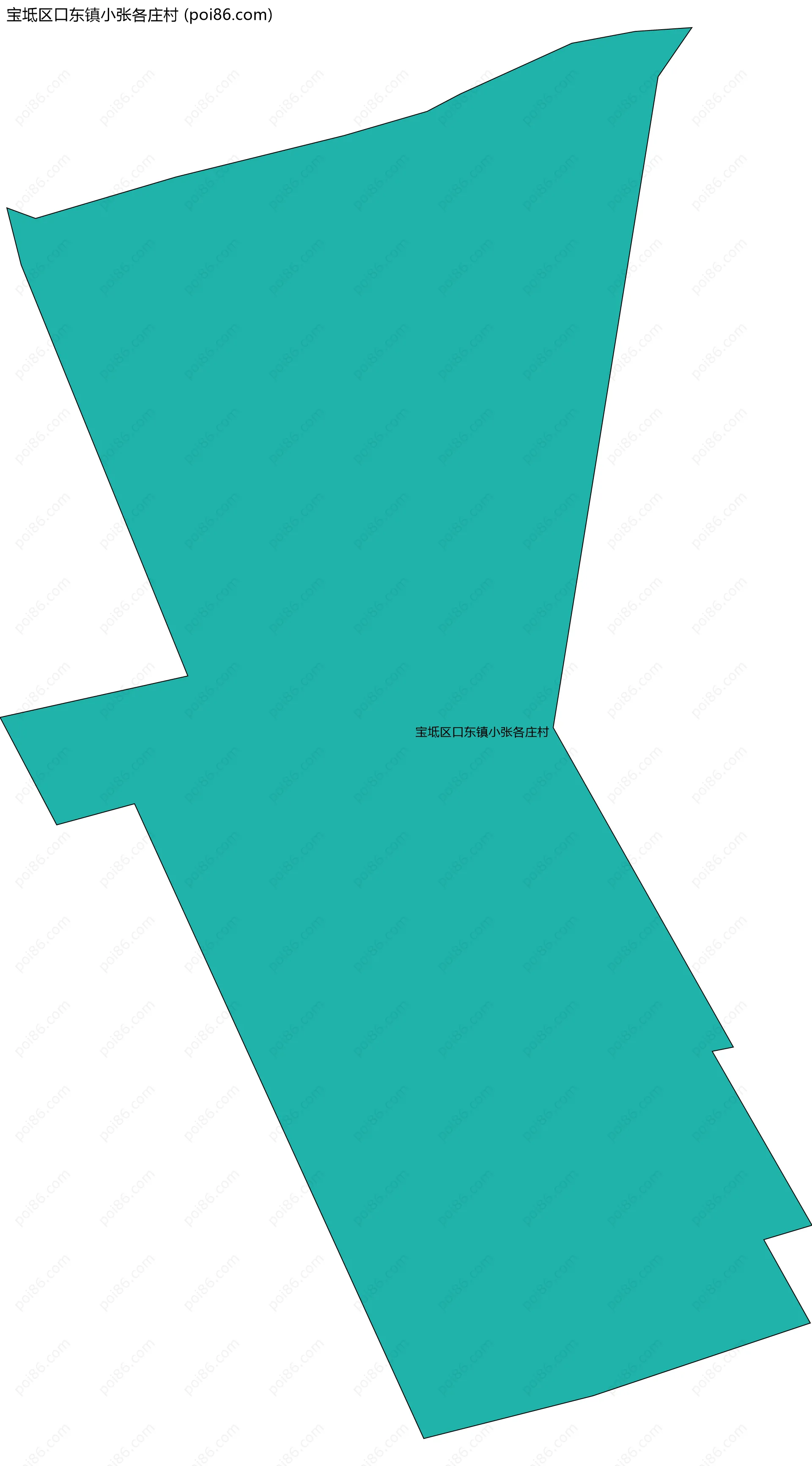 宝坻区口东镇小张各庄村边界地图