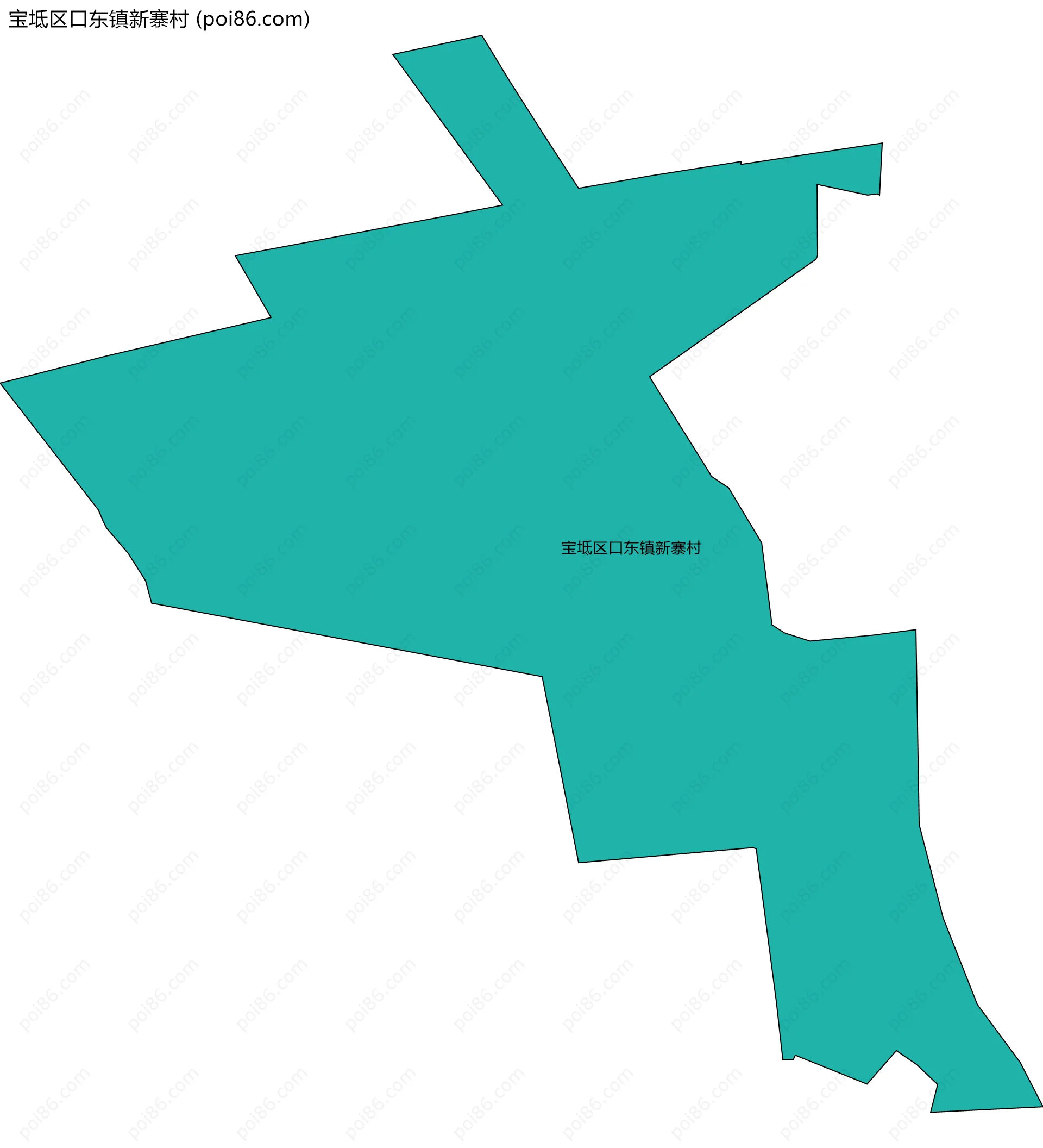 宝坻区口东镇新寨村边界地图