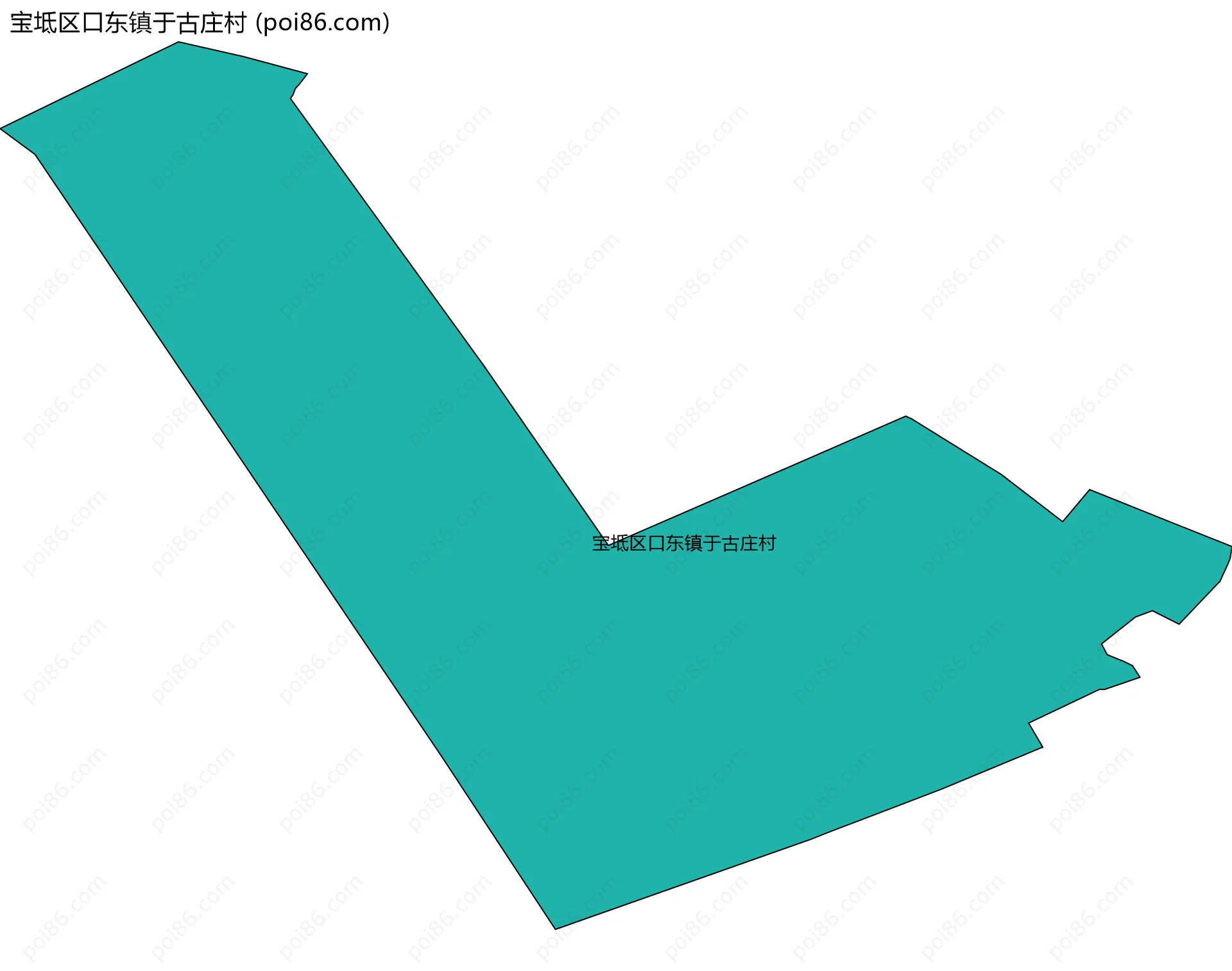 宝坻区口东镇于古庄村边界地图
