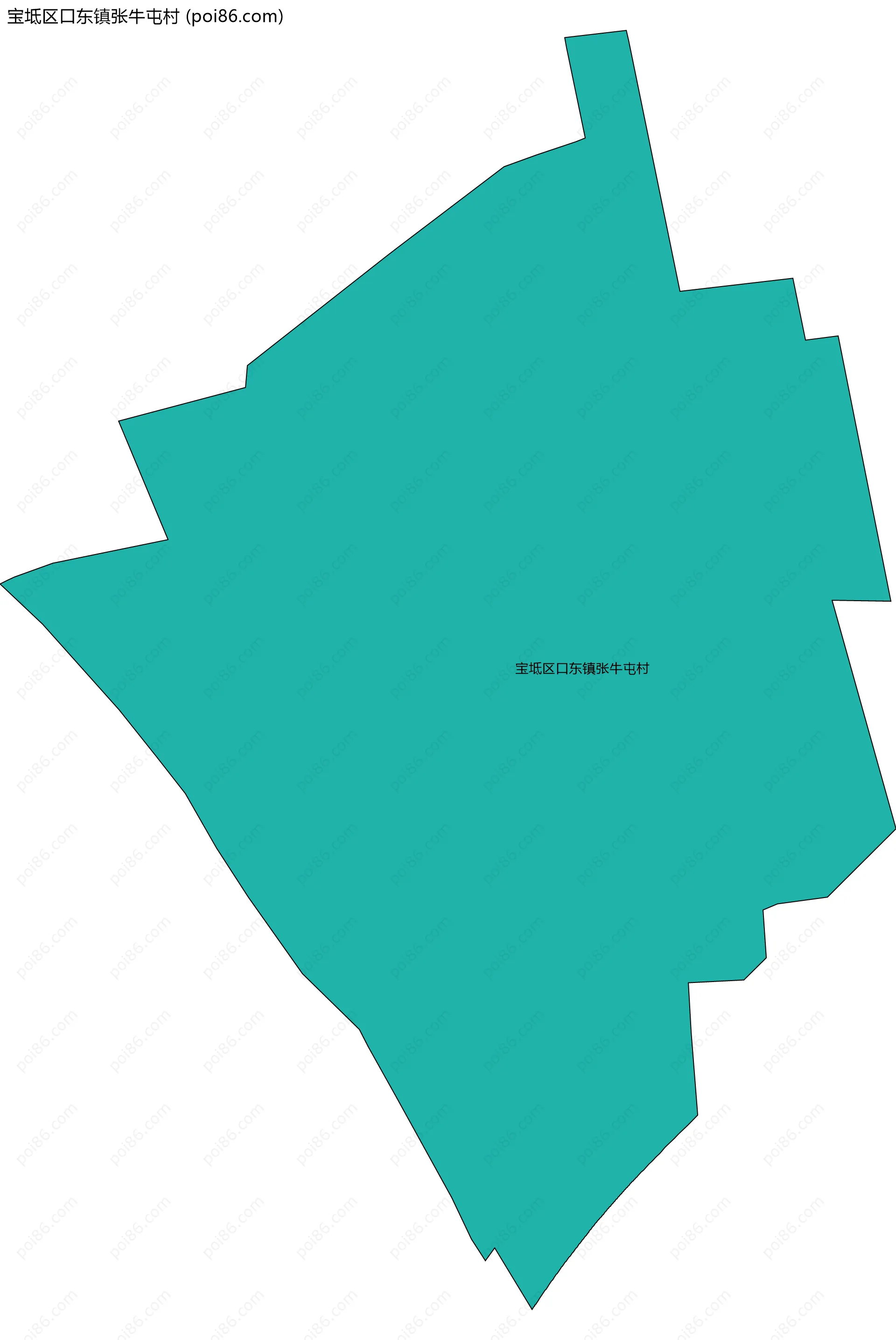 宝坻区口东镇张牛屯村边界地图