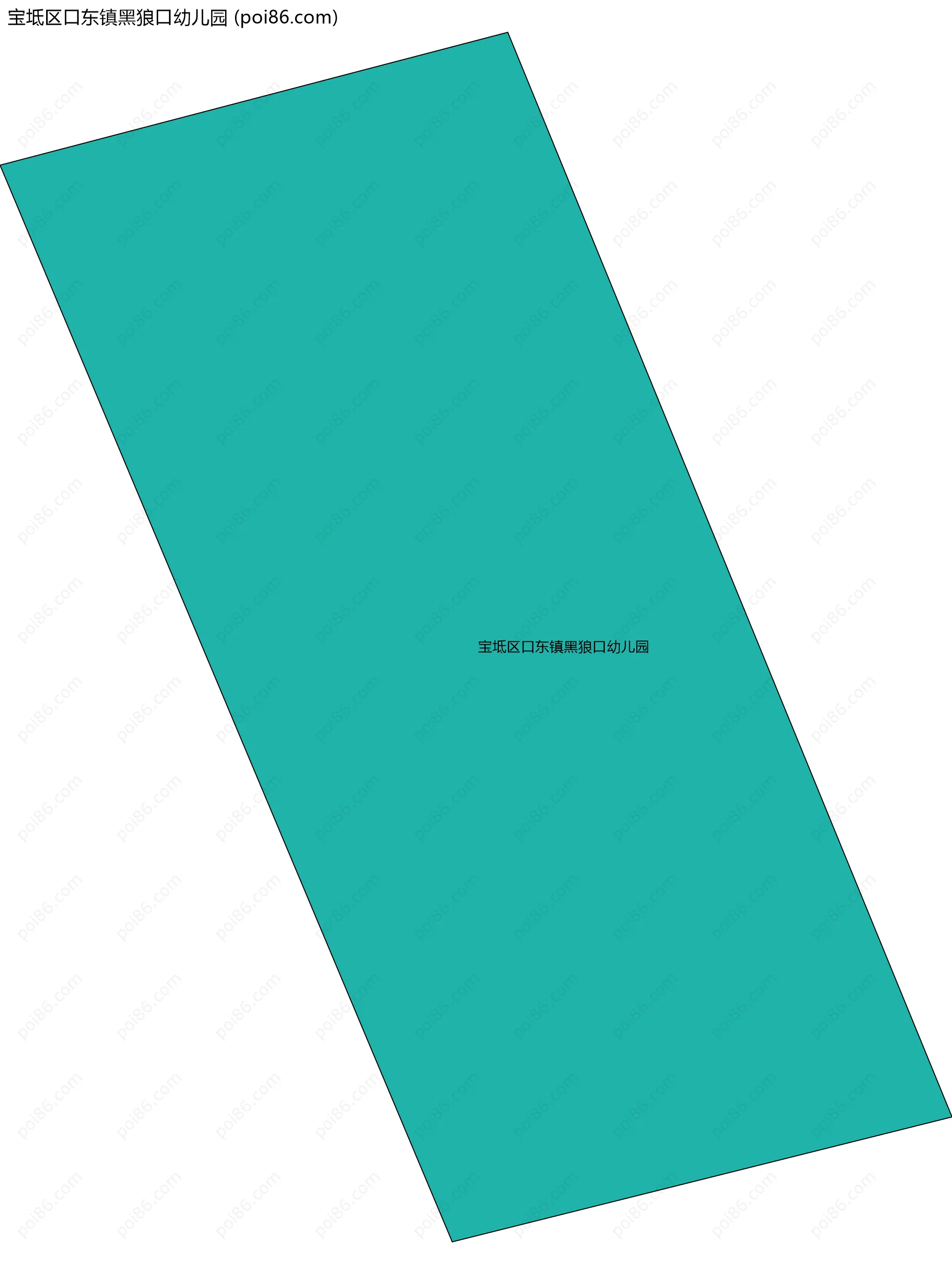 宝坻区口东镇黑狼口幼儿园边界地图