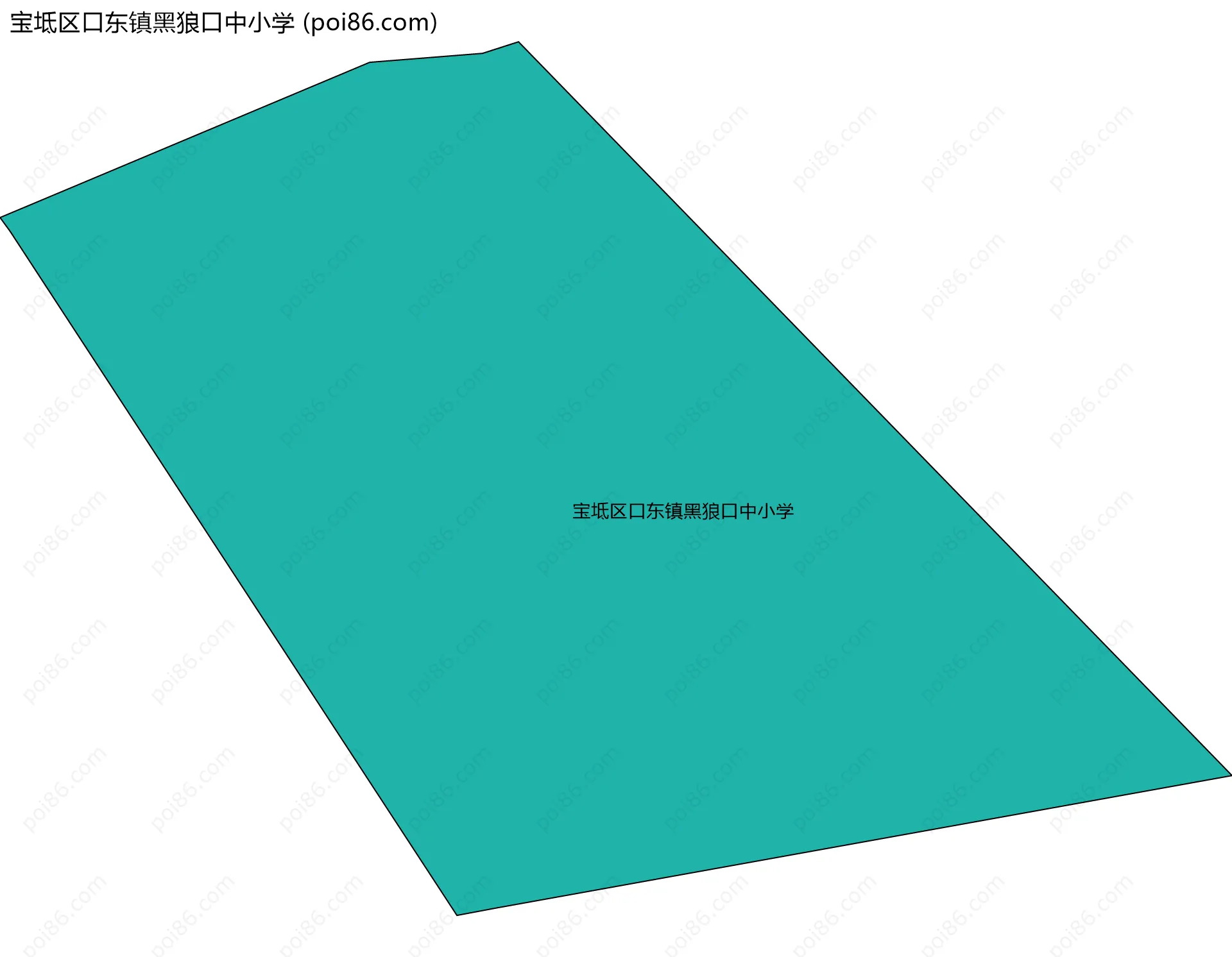 宝坻区口东镇黑狼口中小学边界地图