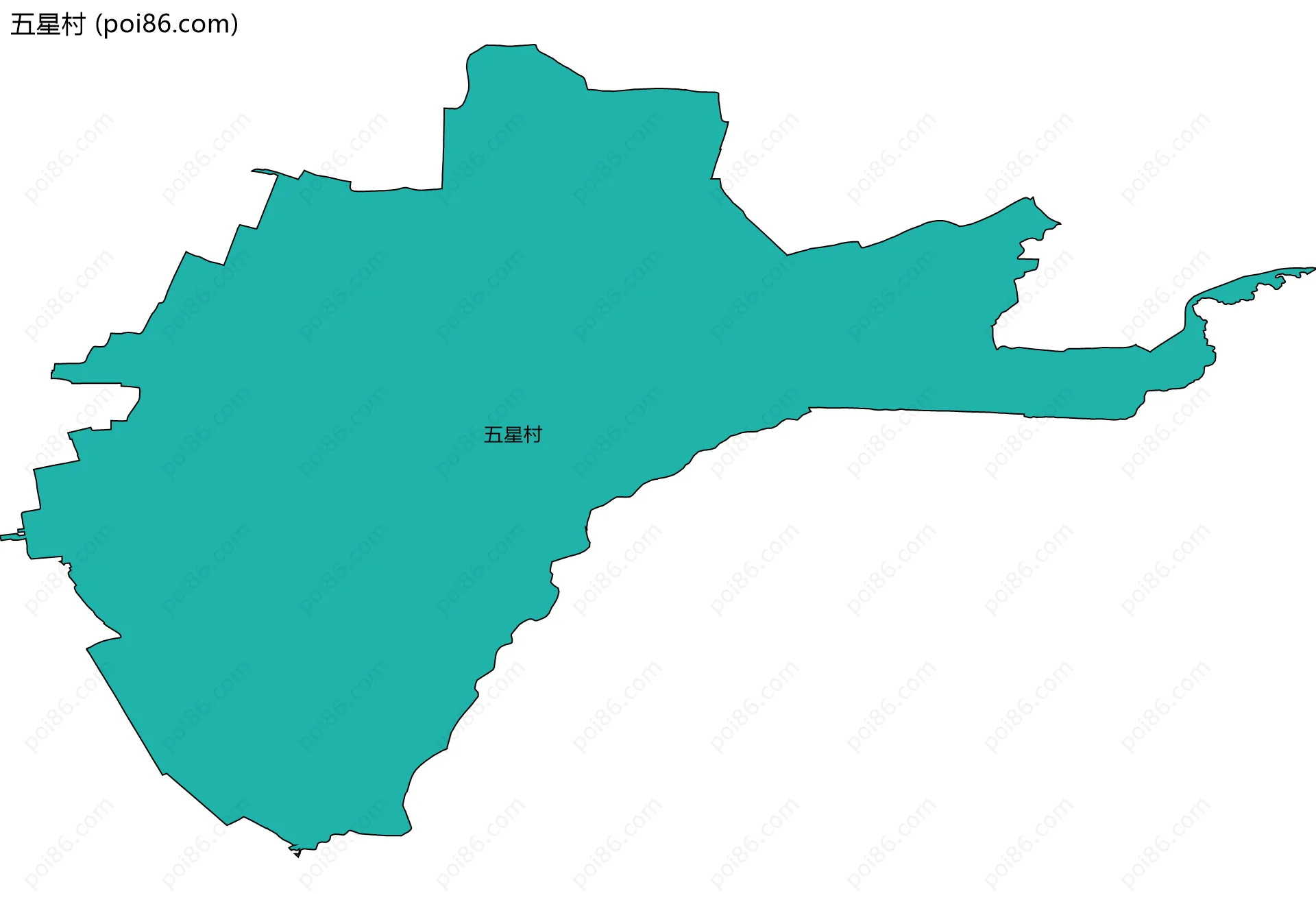 五星村边界地图