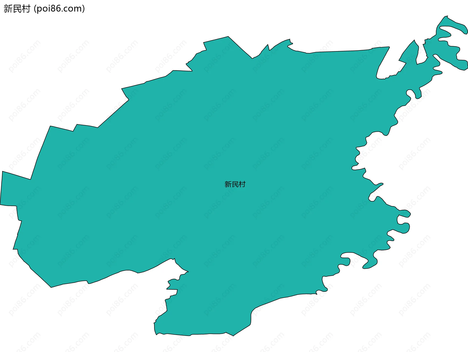 新民村边界地图