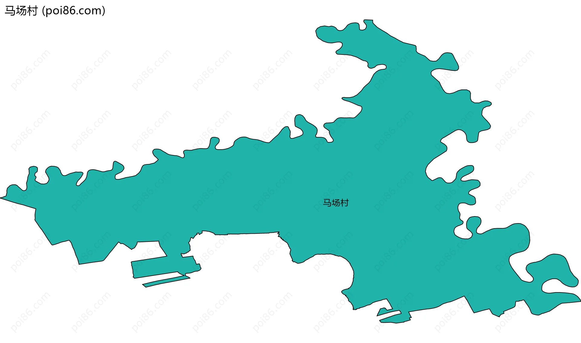 马场村边界地图