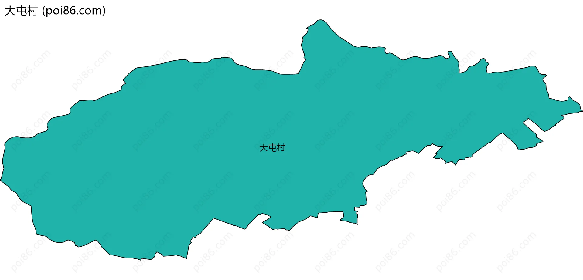 大屯村边界地图