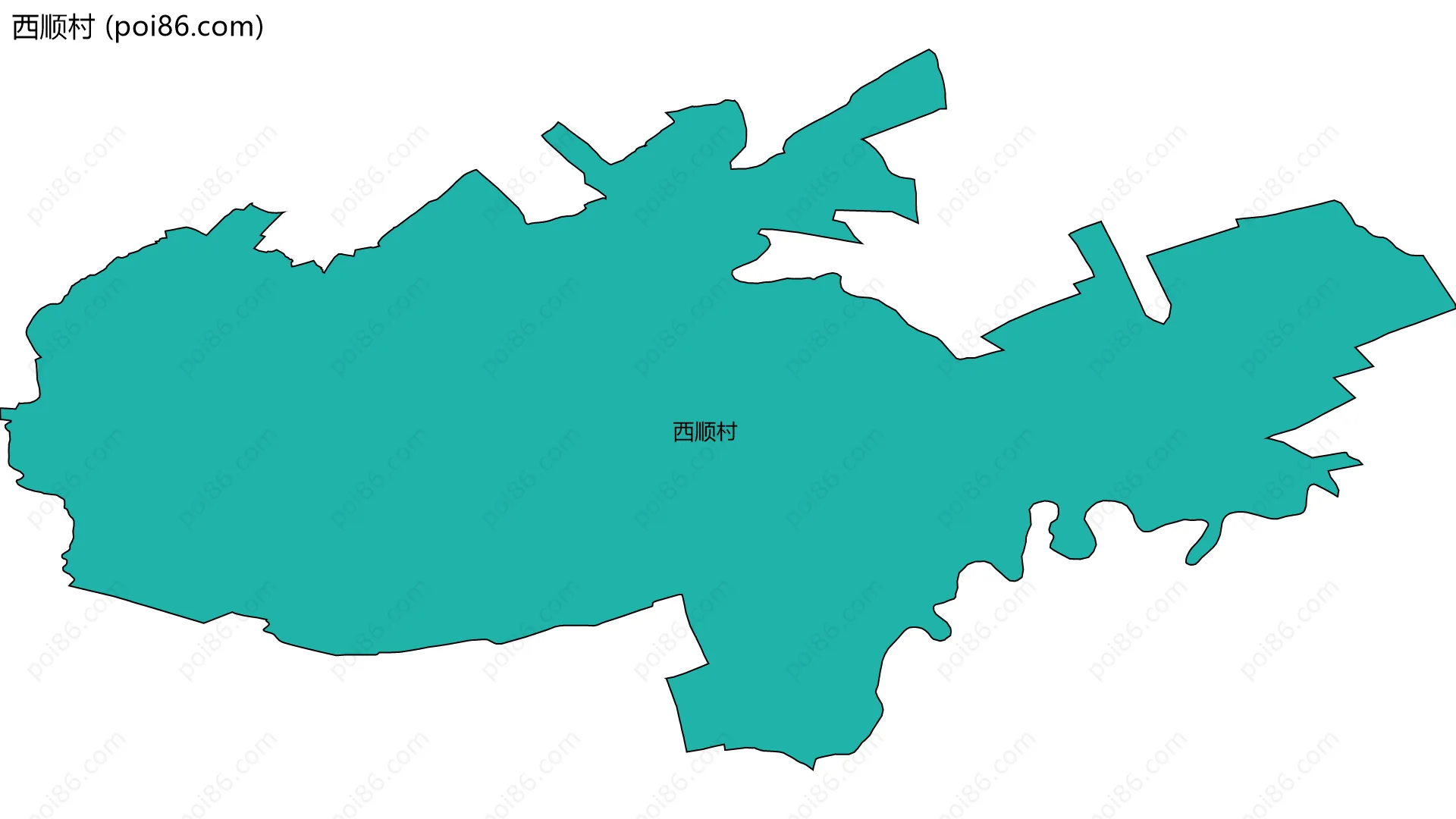 西顺村边界地图