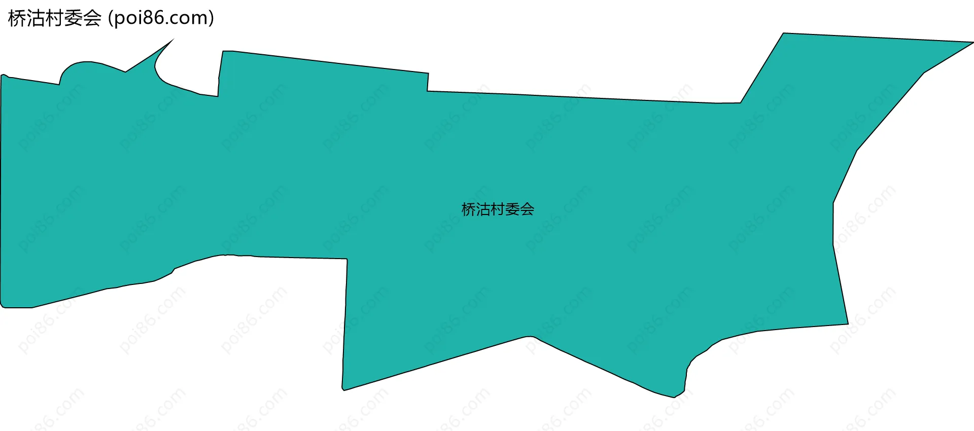 桥沽村委会边界地图