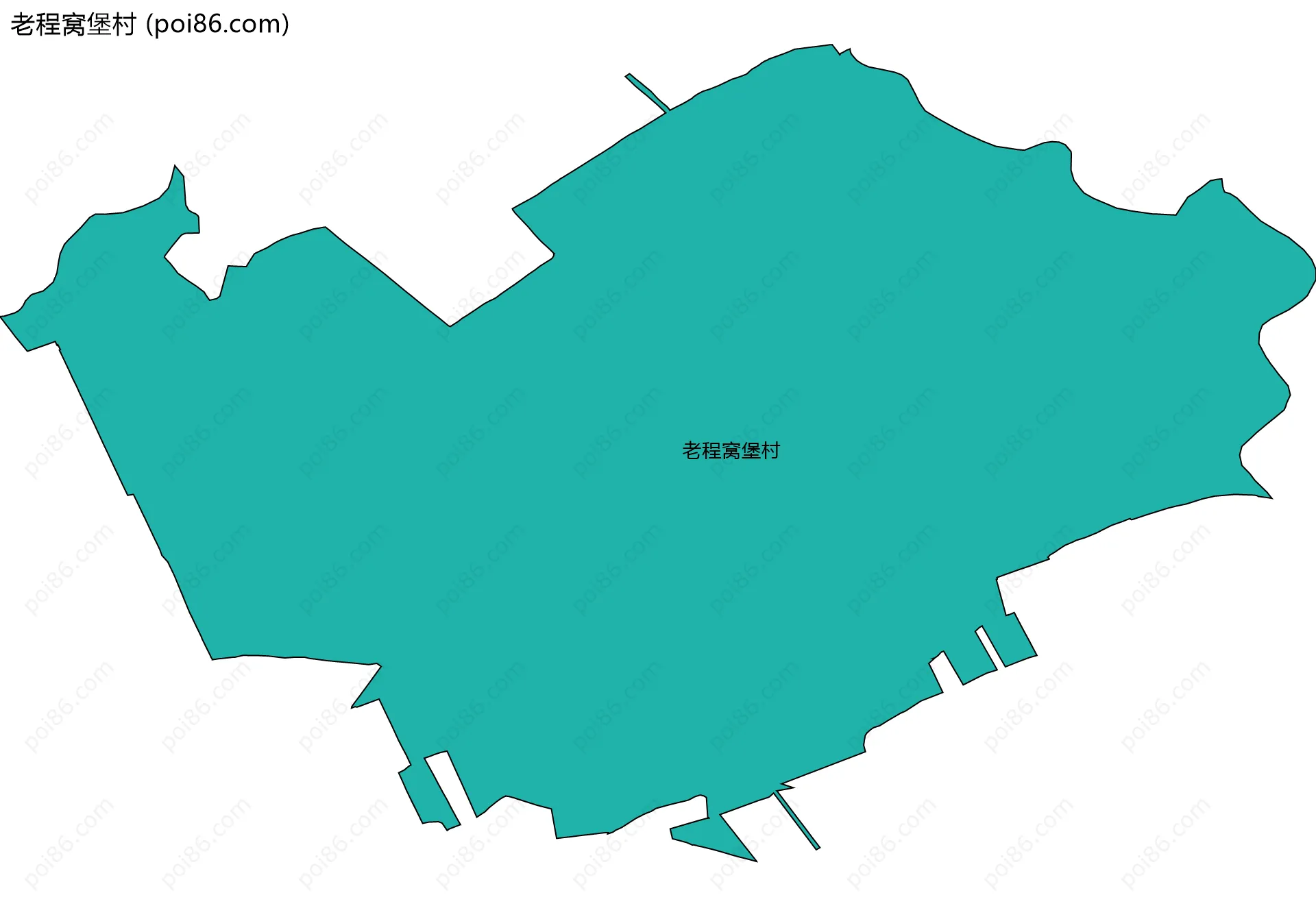 老程窝堡村边界地图