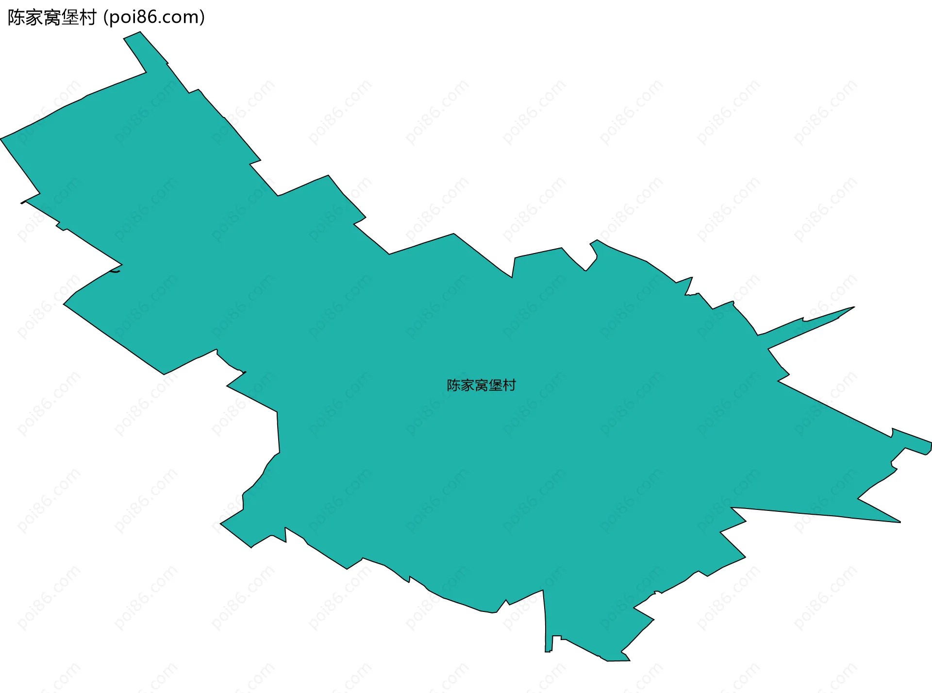 陈家窝堡村边界地图