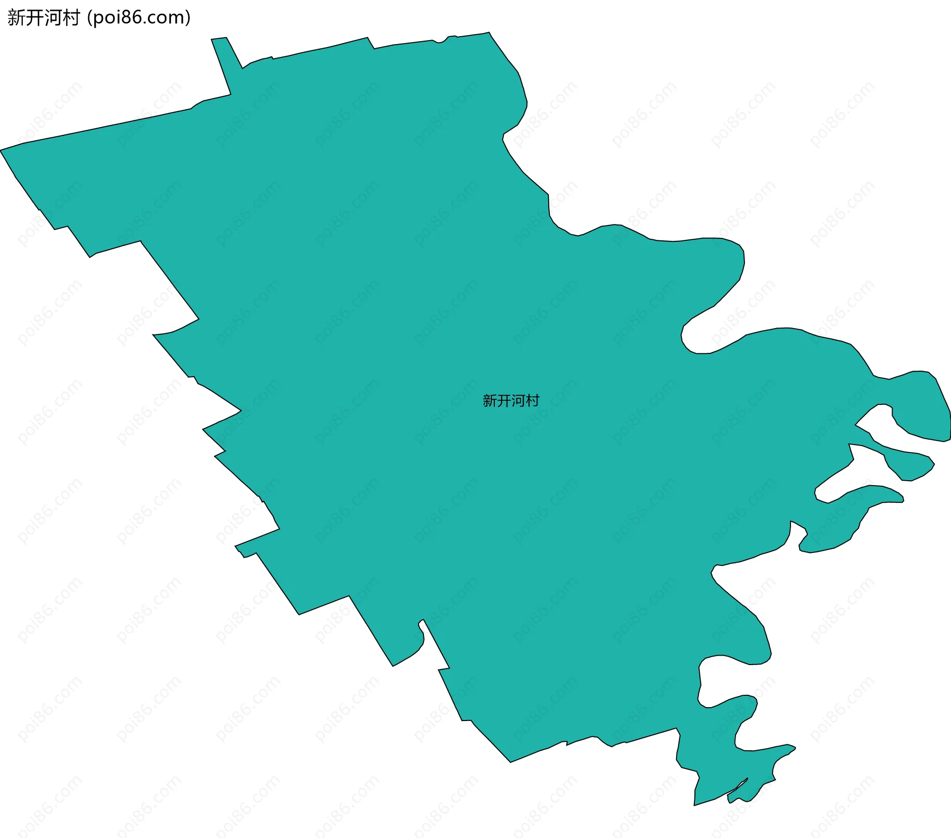 新开河村边界地图