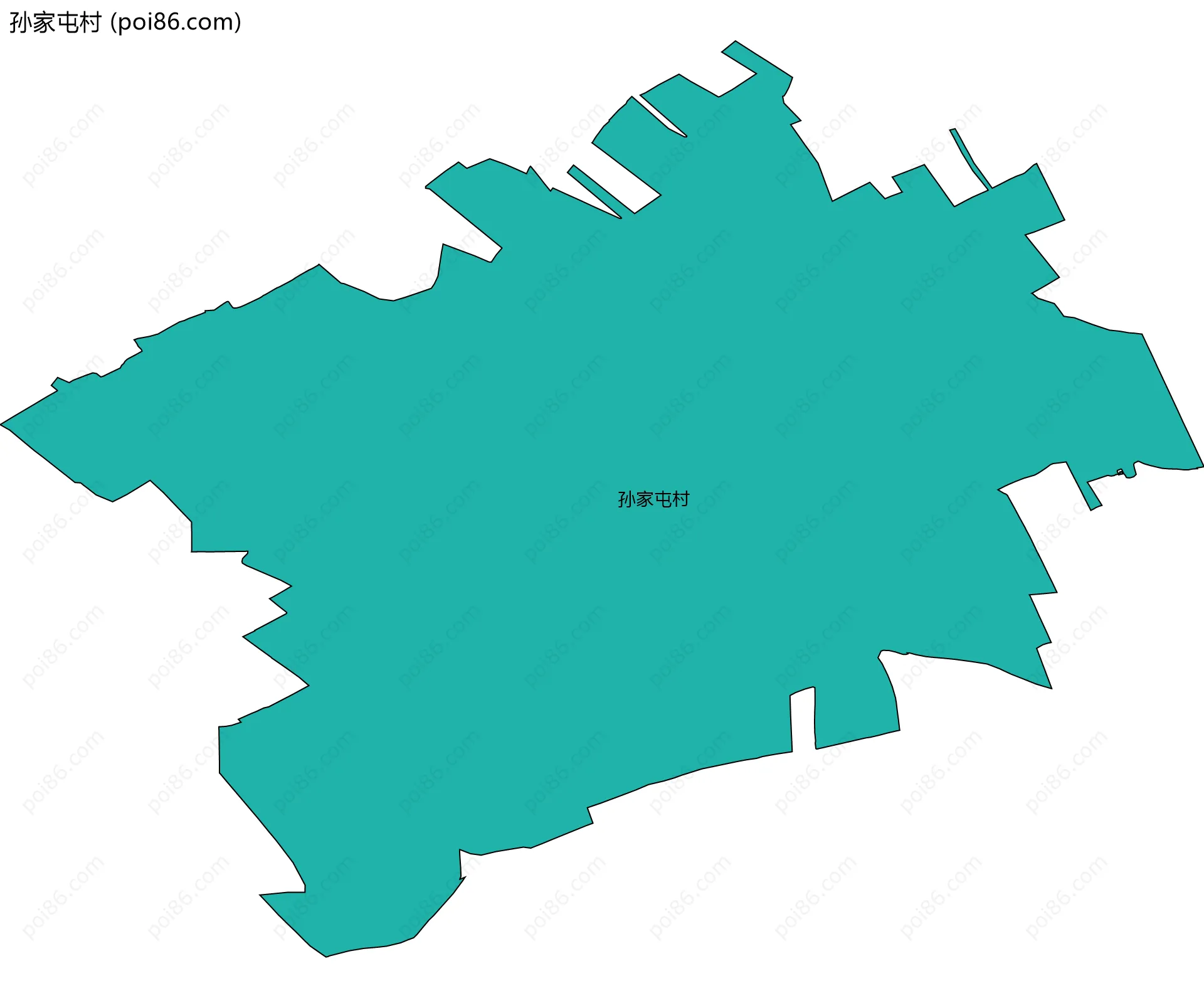 孙家屯村边界地图