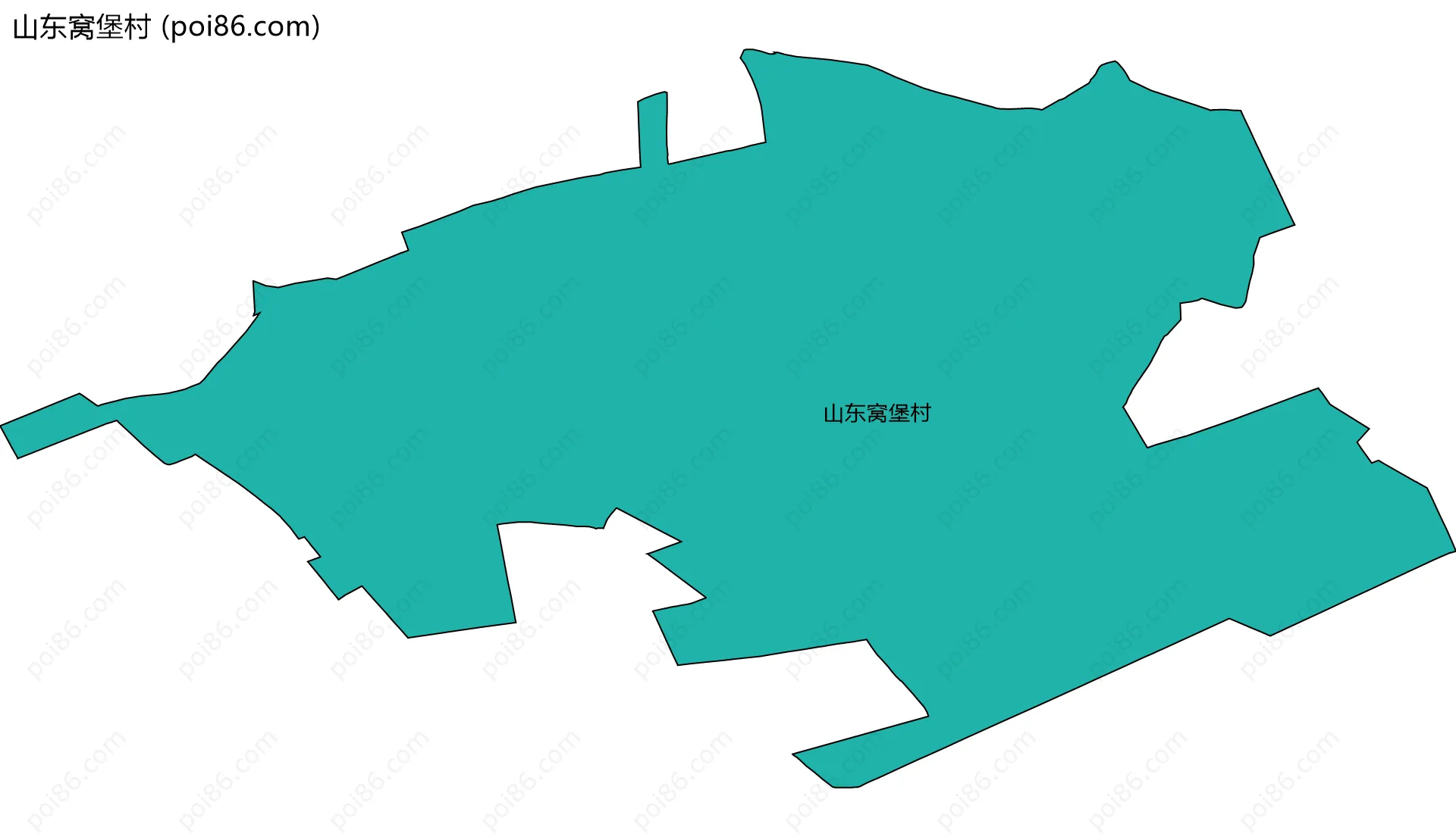 山东窝堡村边界地图