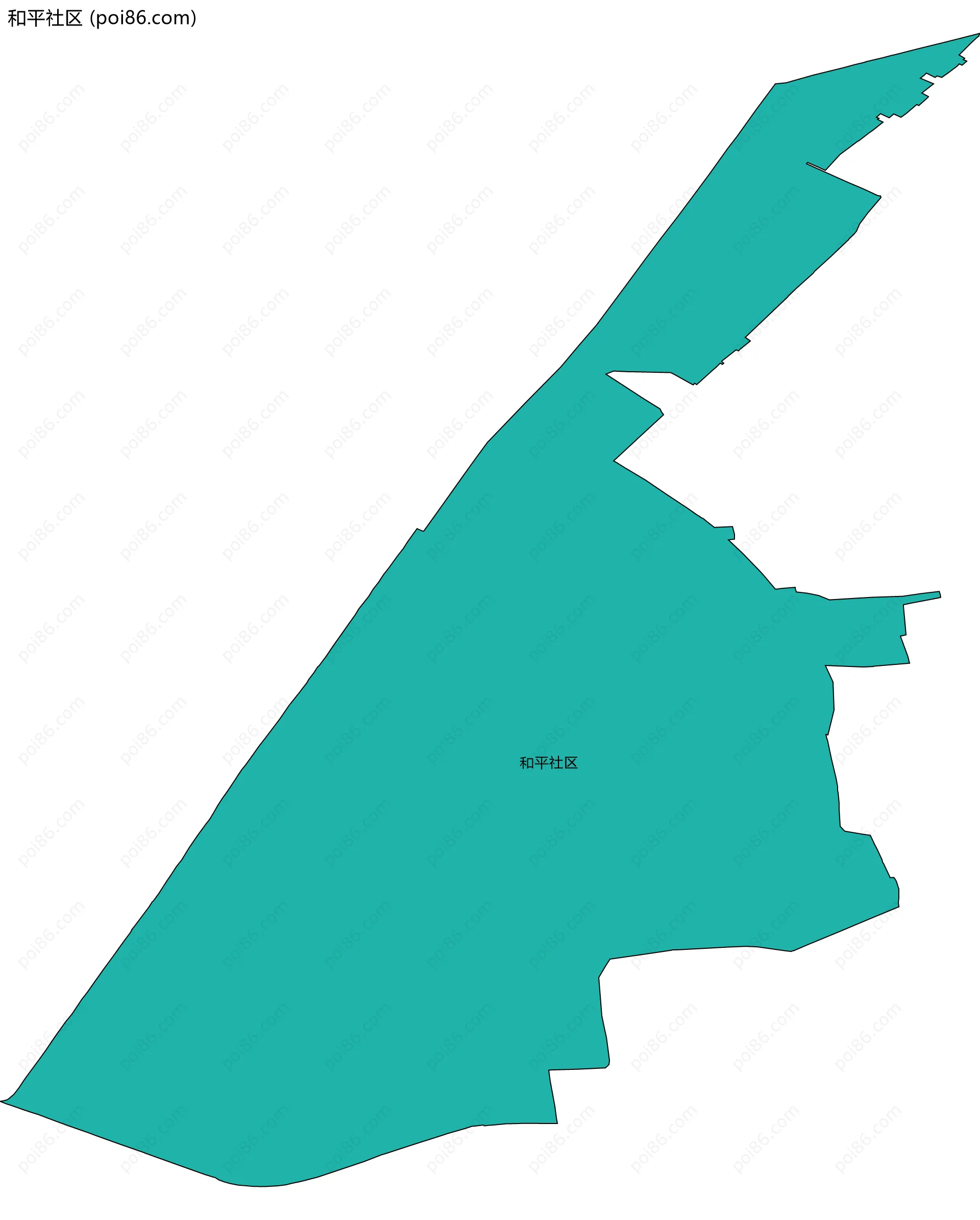 和平社区边界地图