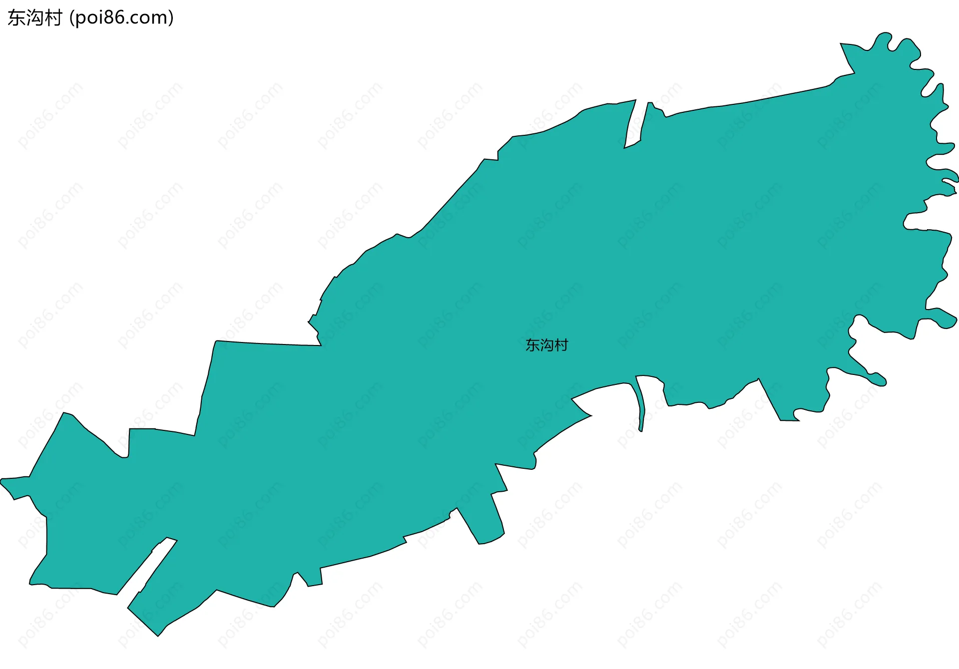 东沟村边界地图