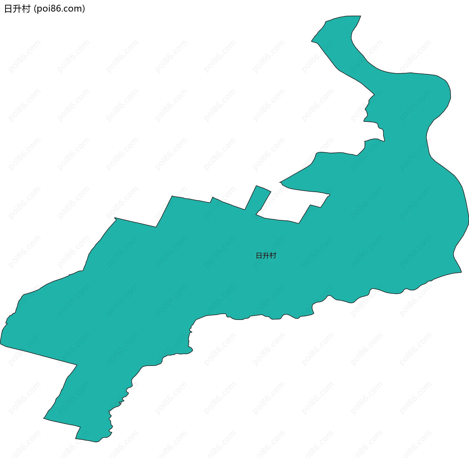 日升村边界地图