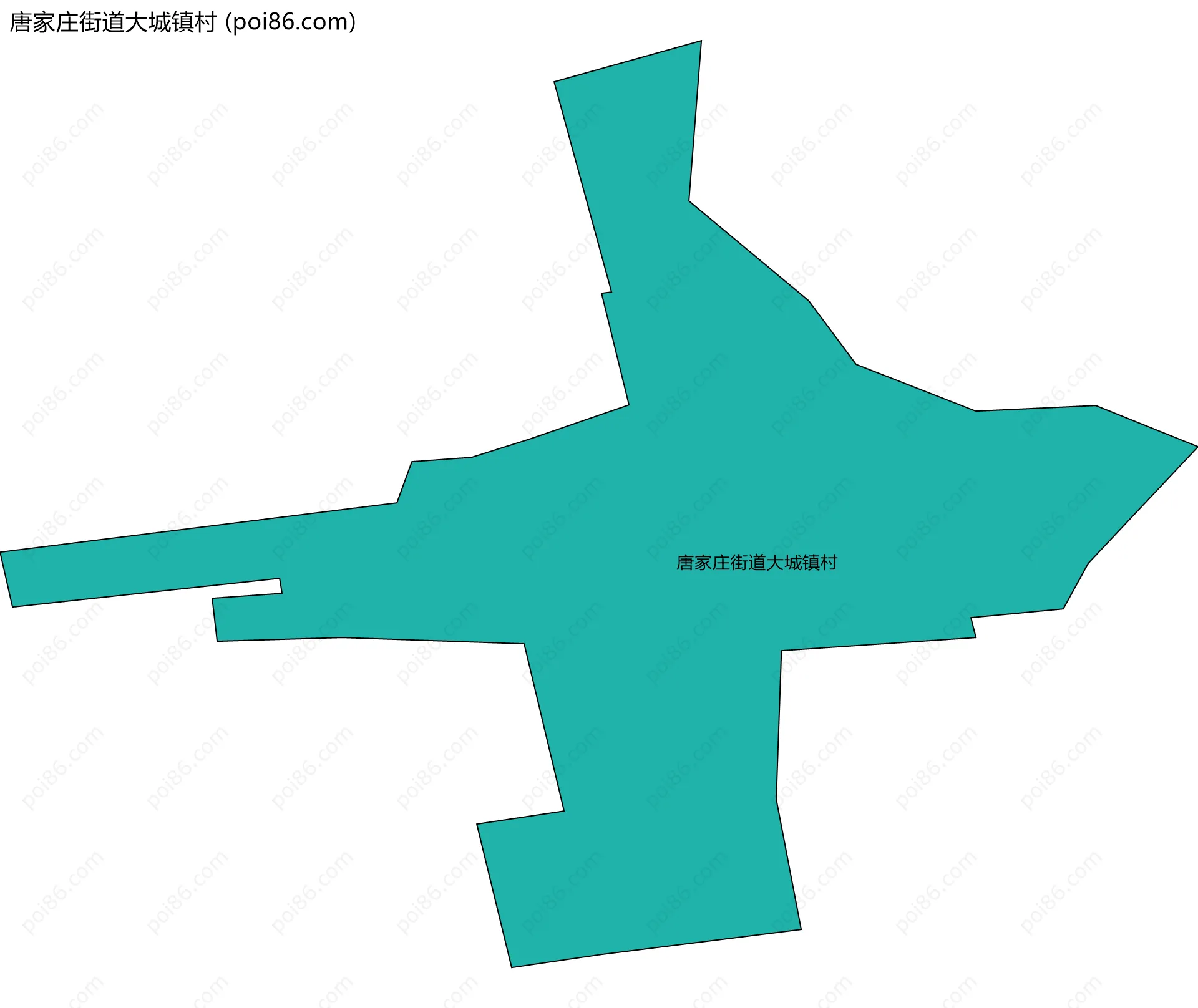 唐家庄街道大城镇村边界地图