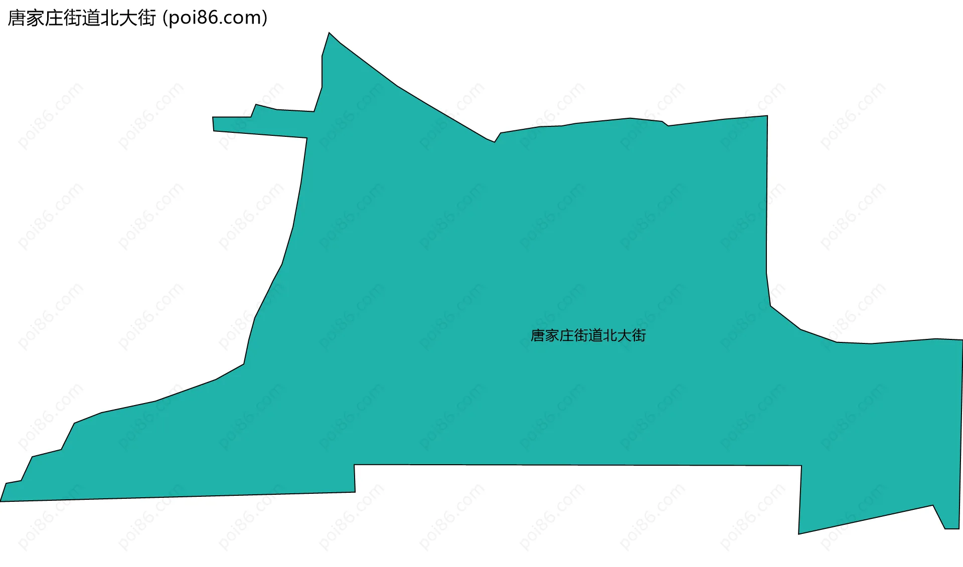 唐家庄街道北大街边界地图