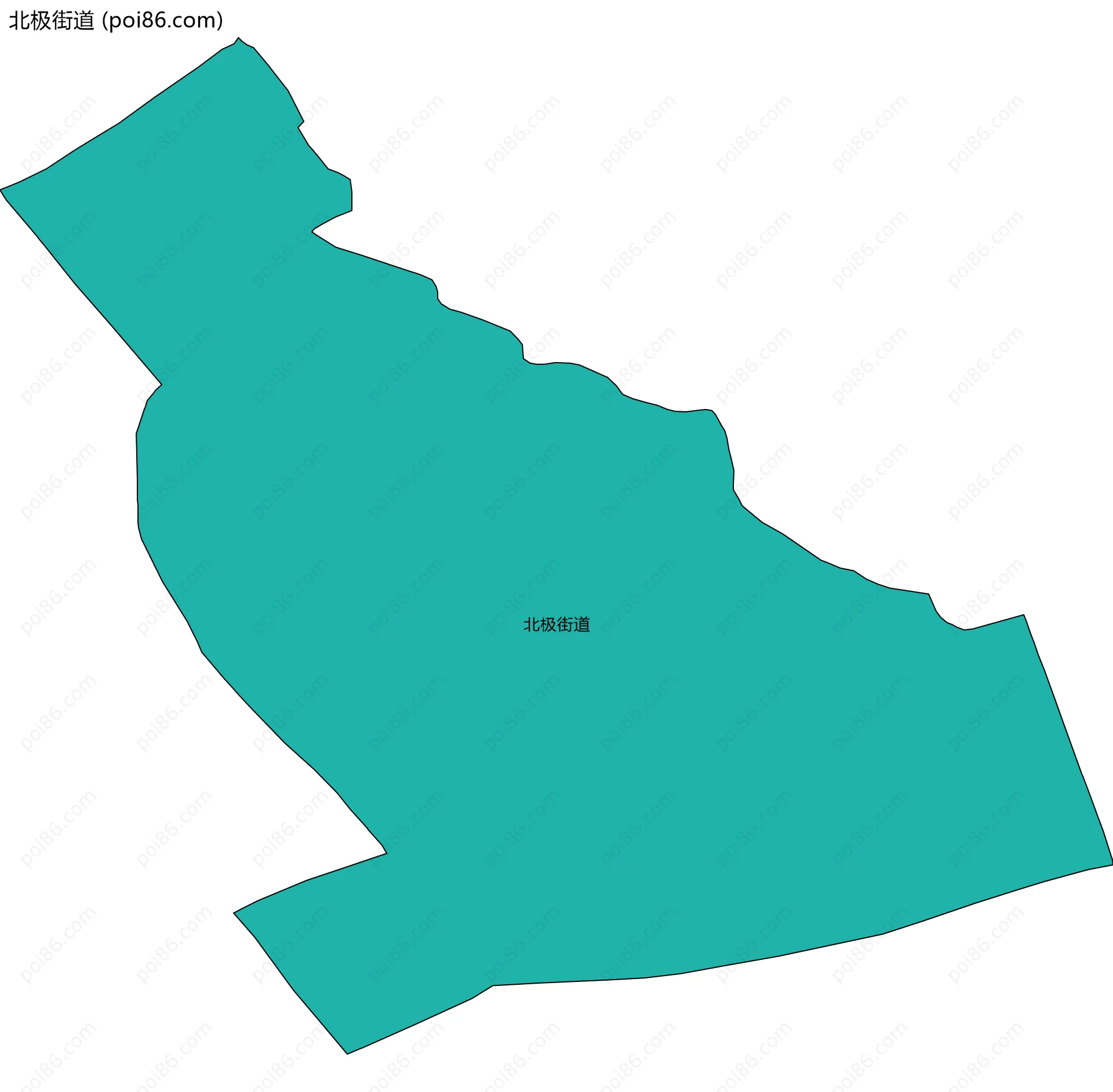 北极街道边界地图