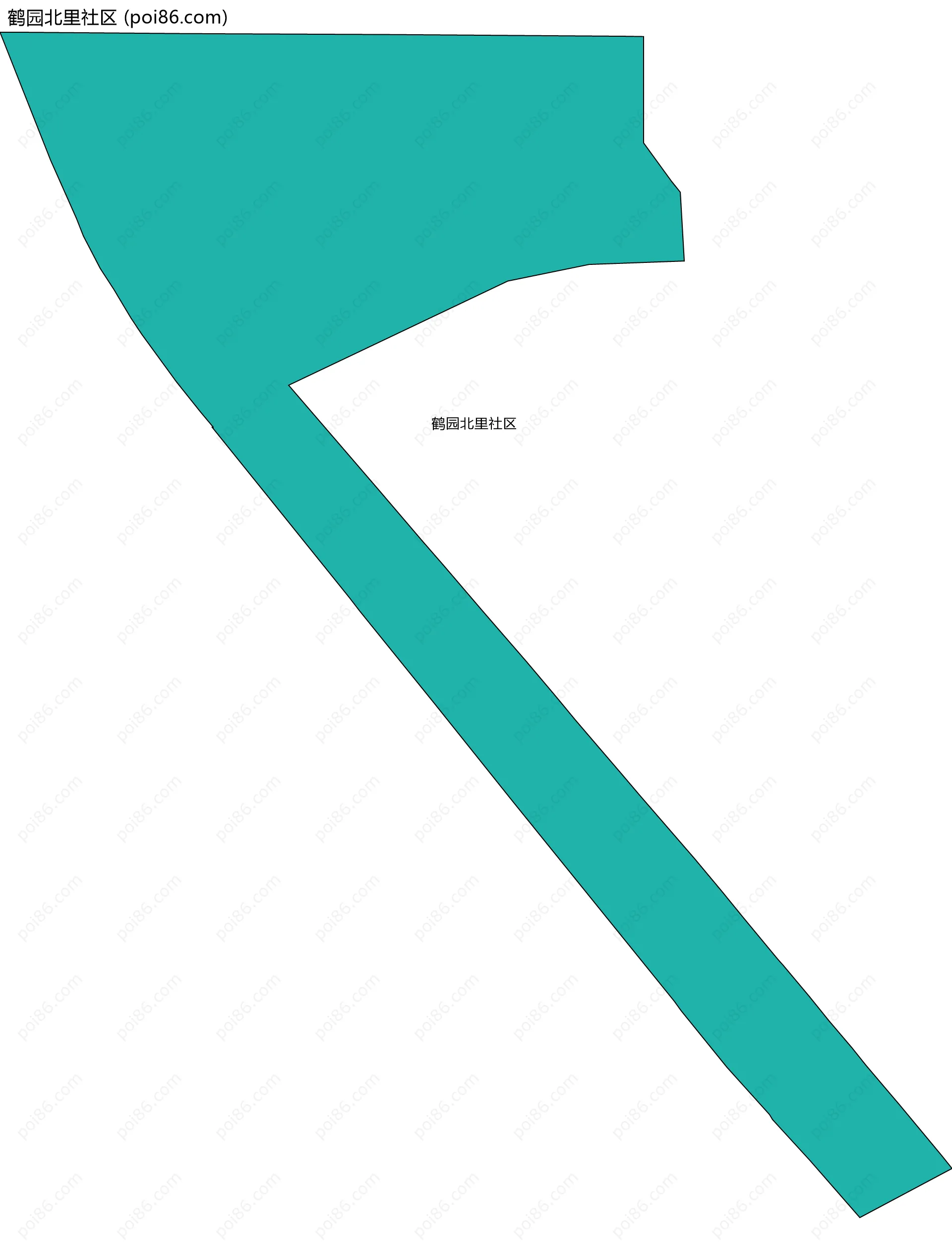 鹤园北里社区边界地图