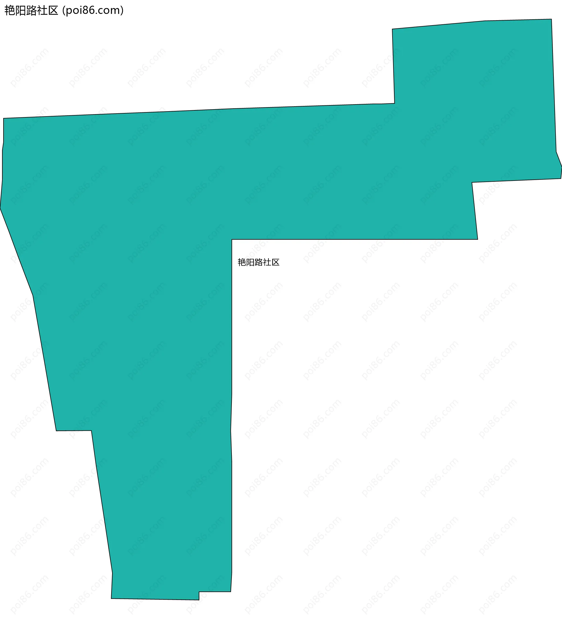 艳阳路社区边界地图