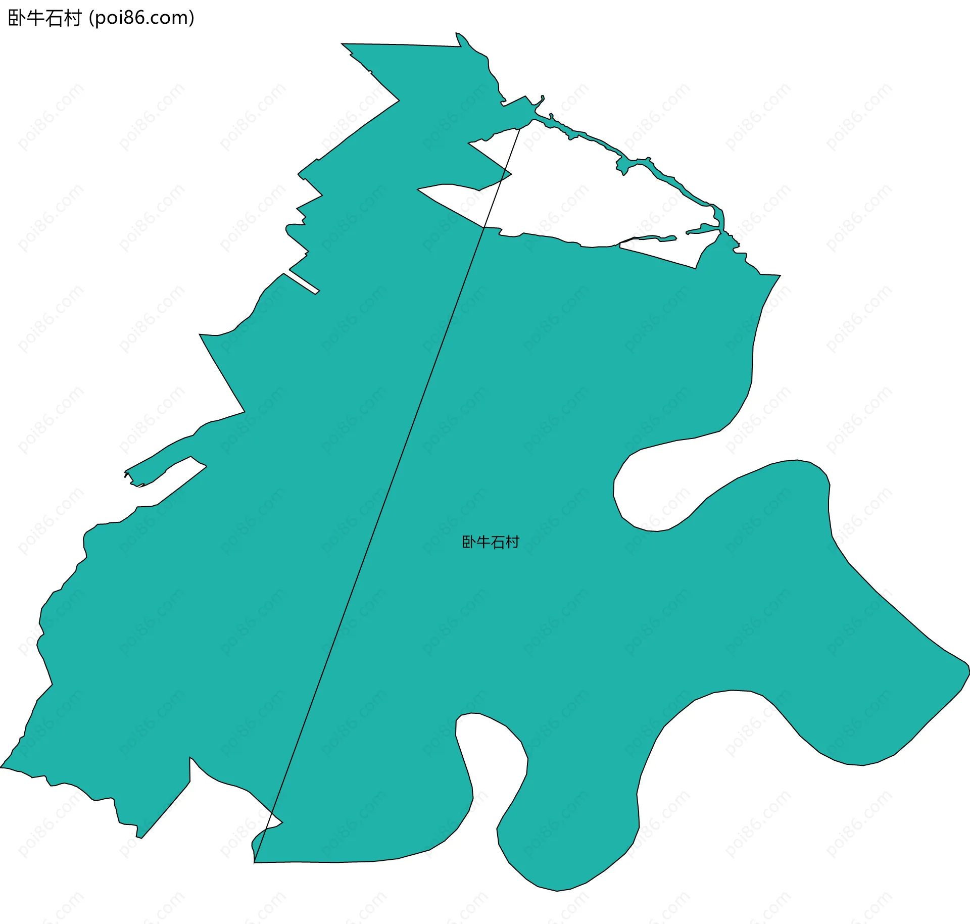 卧牛石村边界地图