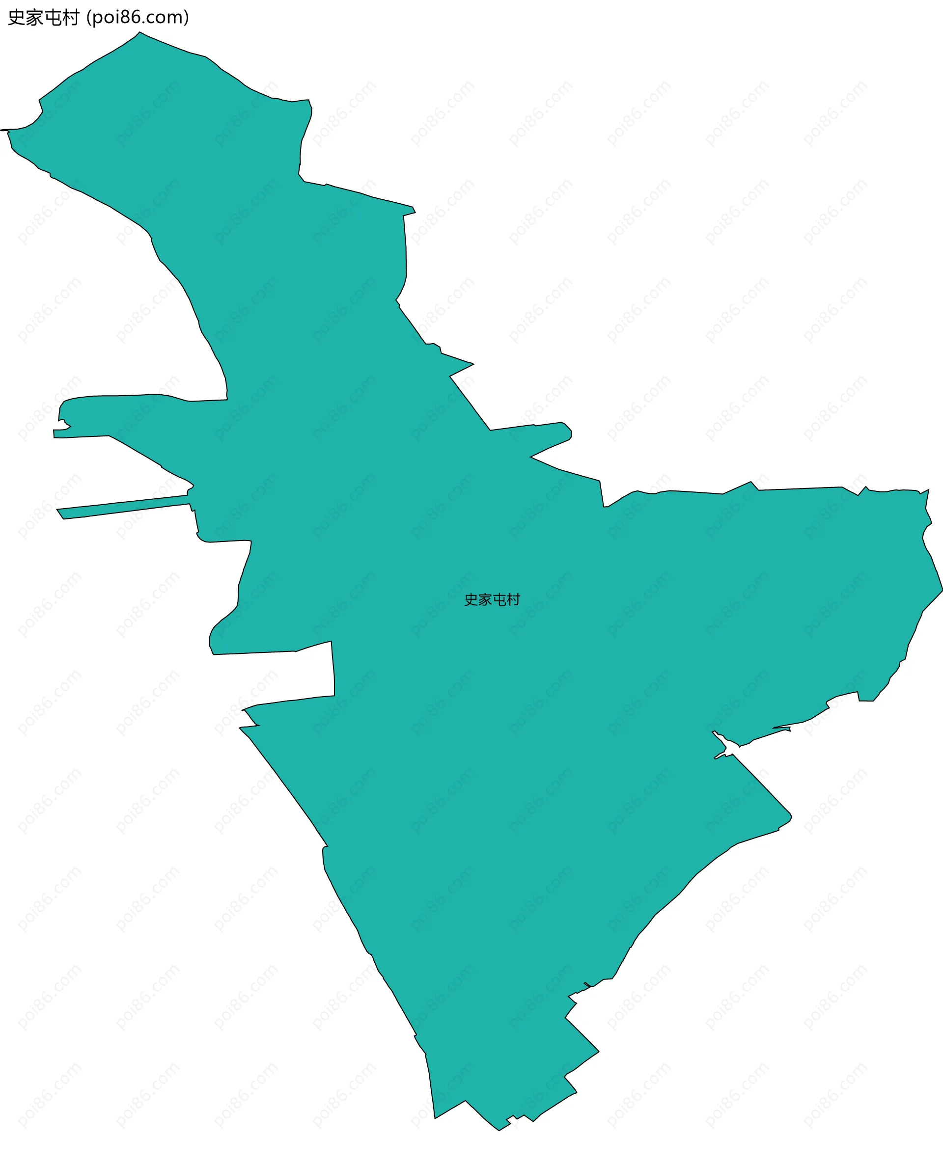 史家屯村边界地图