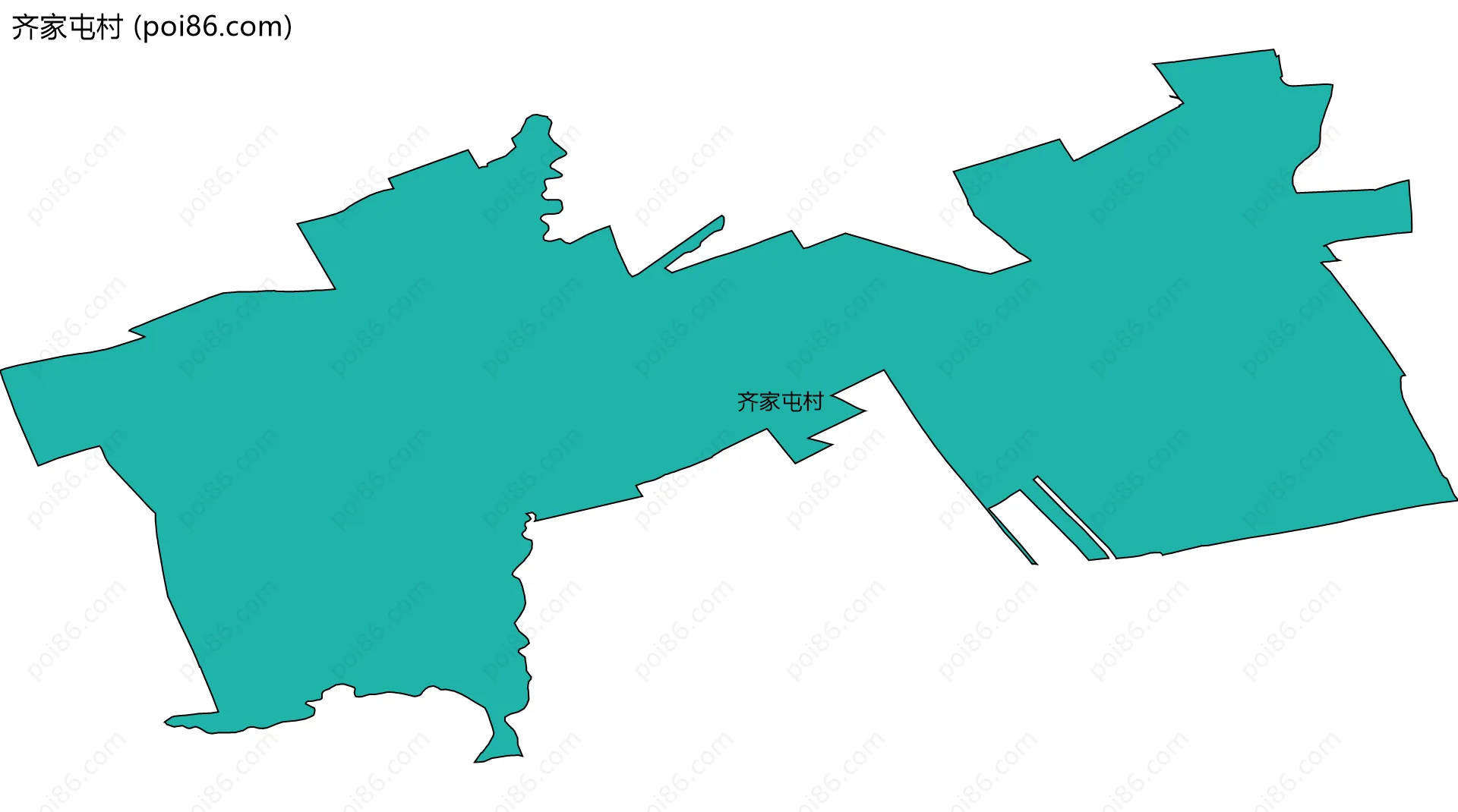 齐家屯村边界地图