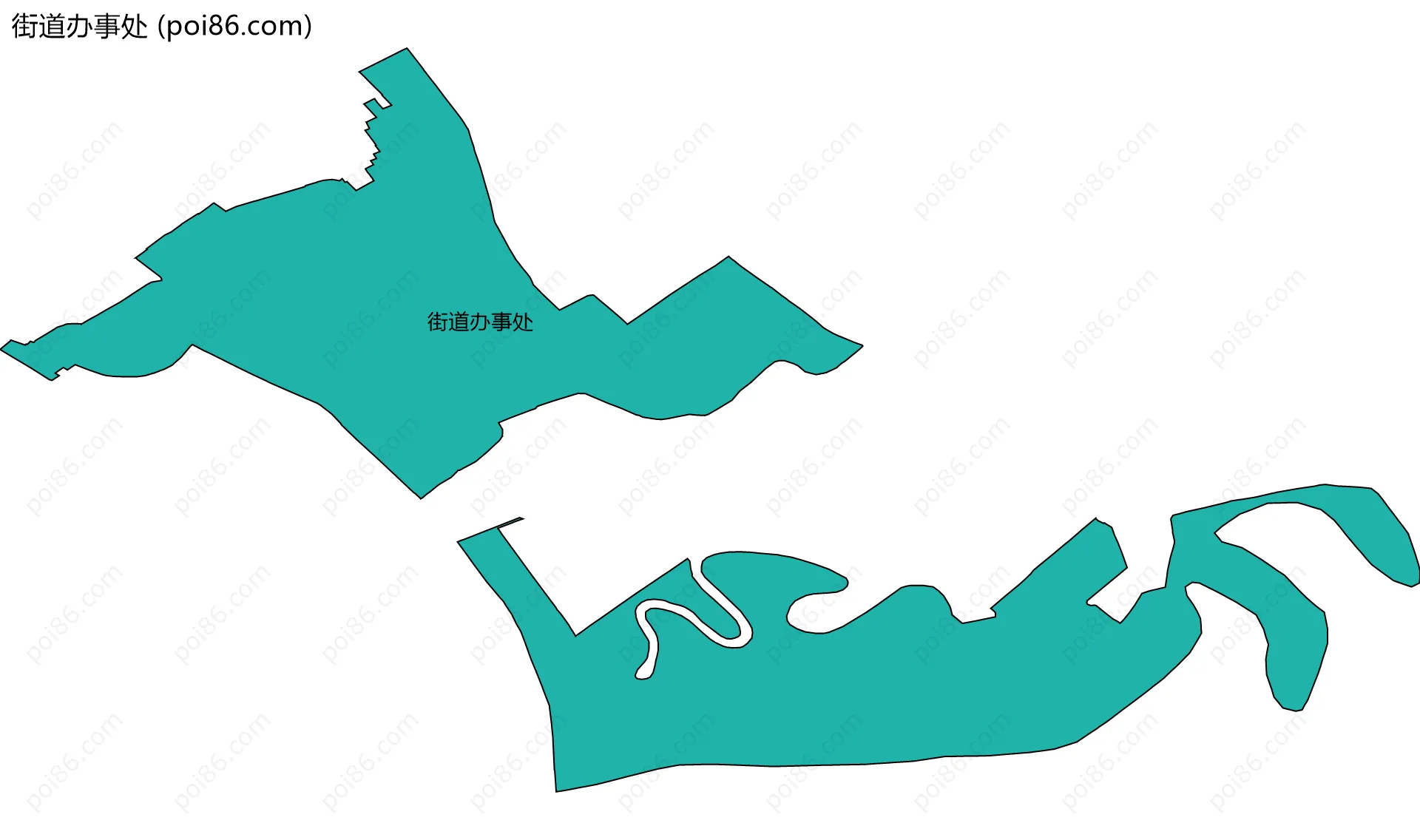 街道办事处边界地图