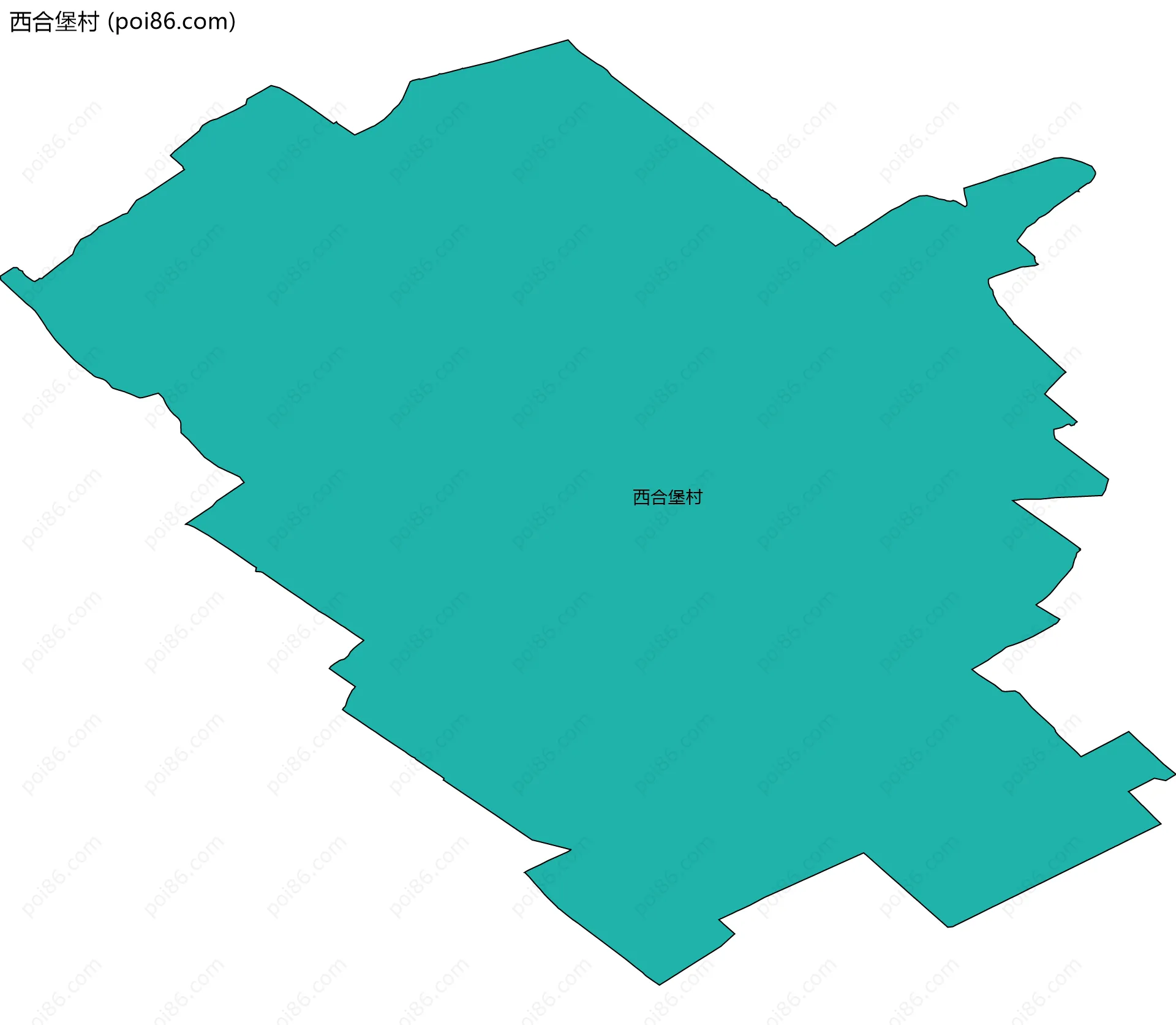 西合堡村边界地图