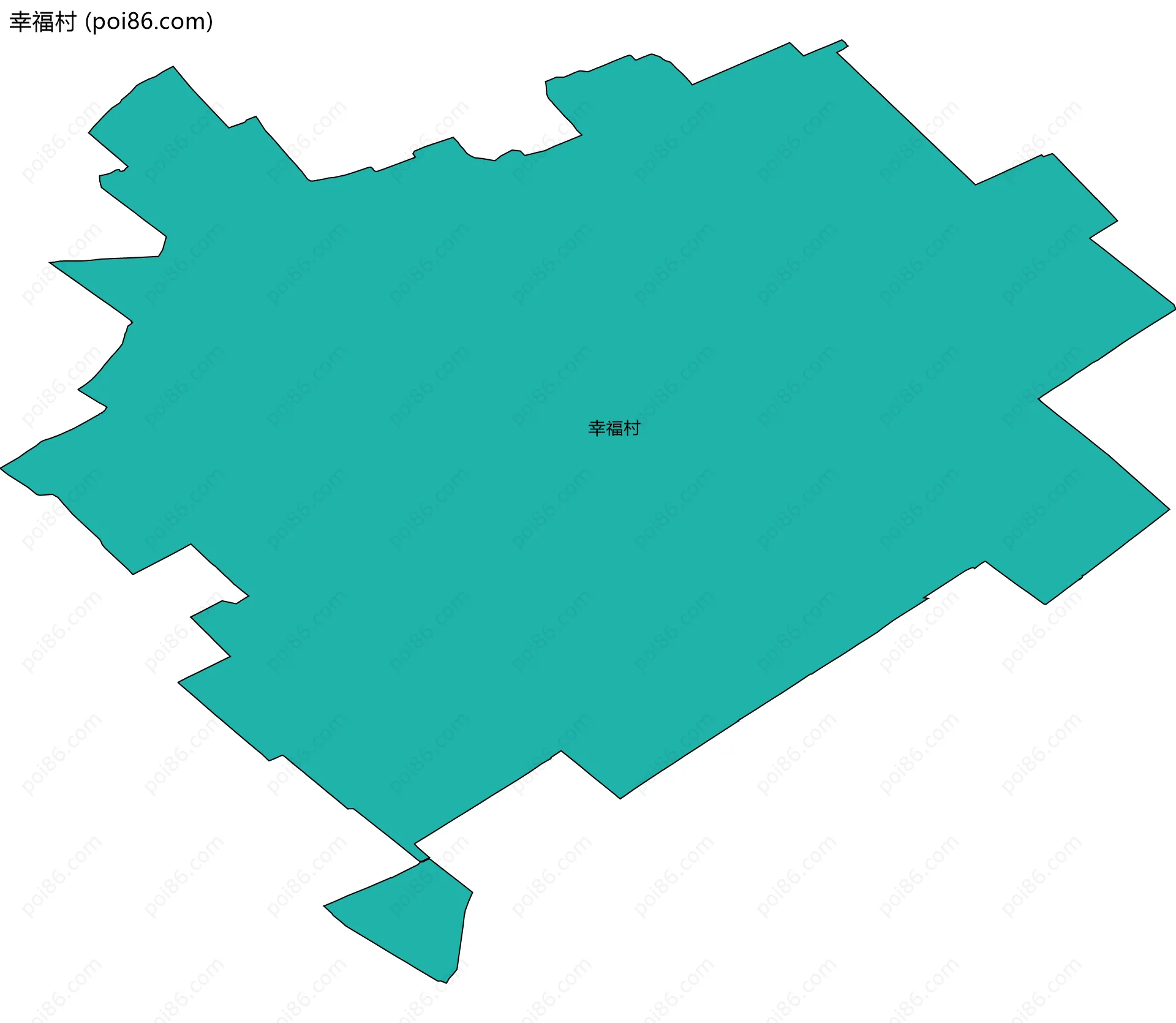 幸福村边界地图
